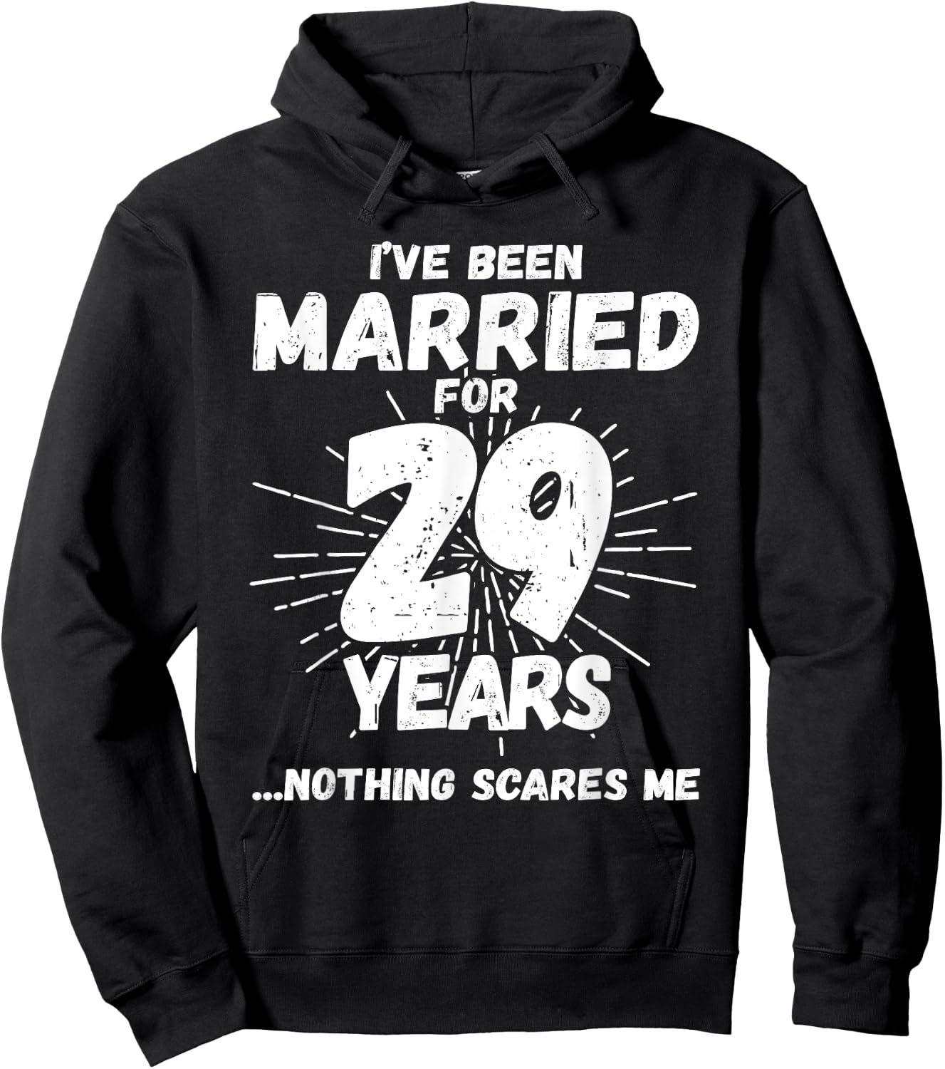 Couples Married 29 Years - Funny 29th Wedding Anniversary Hoodie - Hoodie | Black