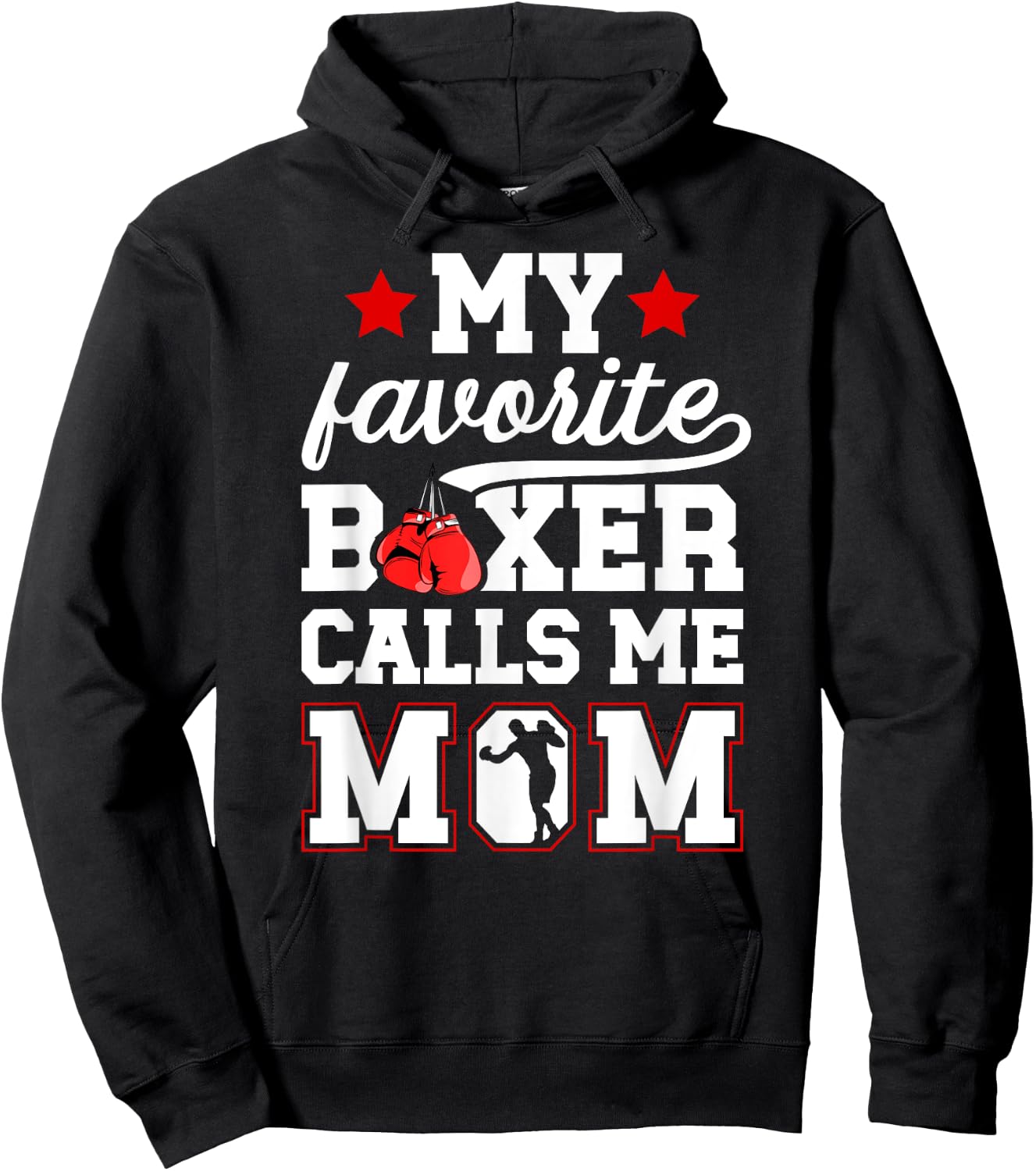 Proud Boxing Mom Boxing Mother Boxing Mama Hoodie - Hoodie | Black