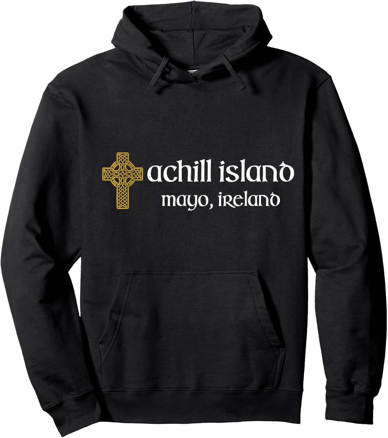 Achill Island Mayo Ireland Celtic Cross Hoodie - Hoodie | Black