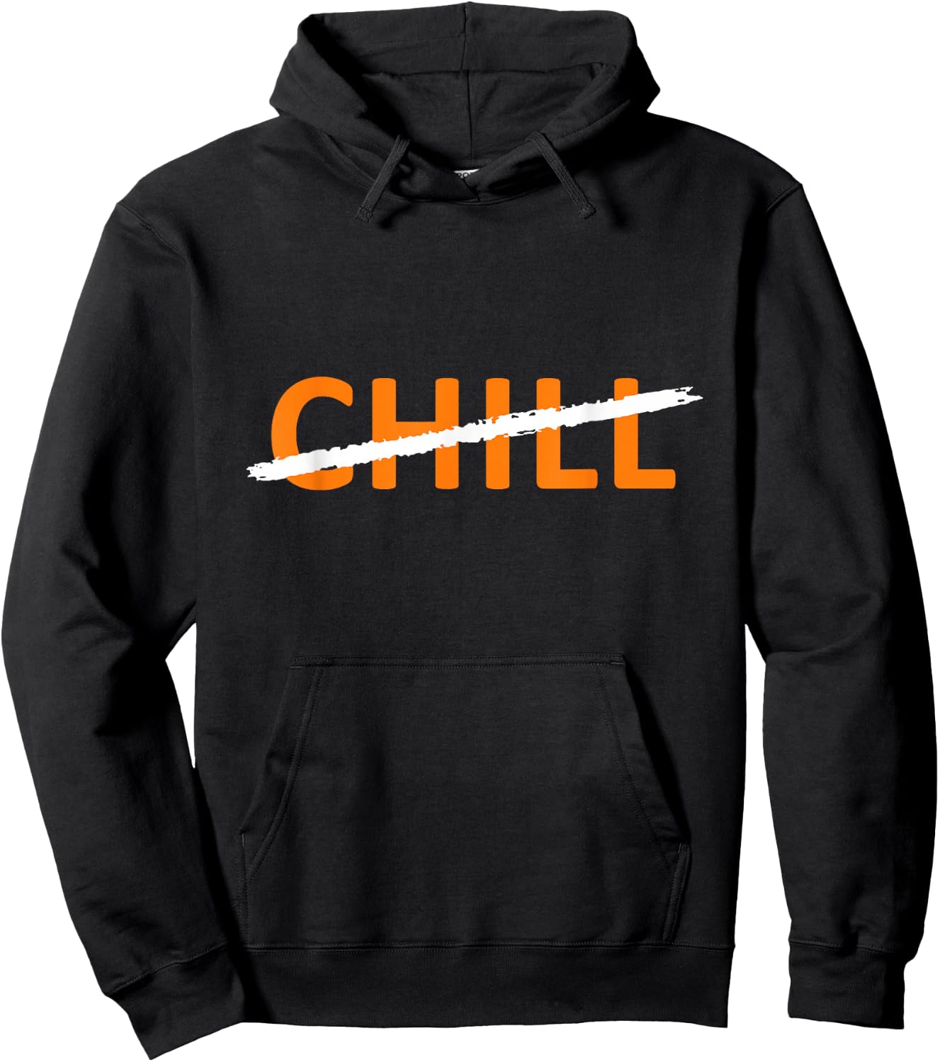 Orange I Ain't The One - 0 Chill Orange Graphic Hoodie - Hoodie | Black