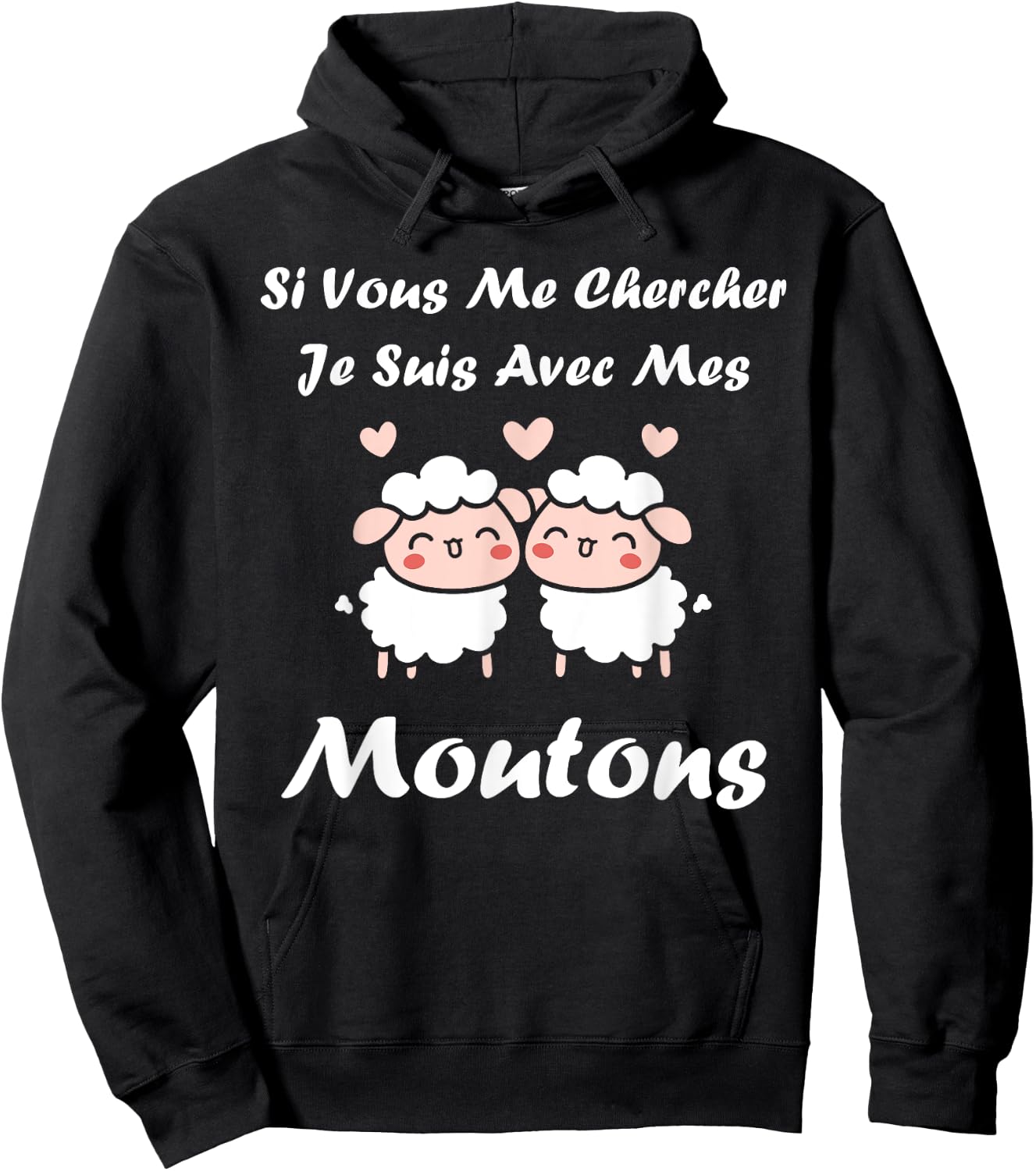 Shepherd Sheep If You Look Me I'm With My Sheep Hoodie - Hoodie | Black