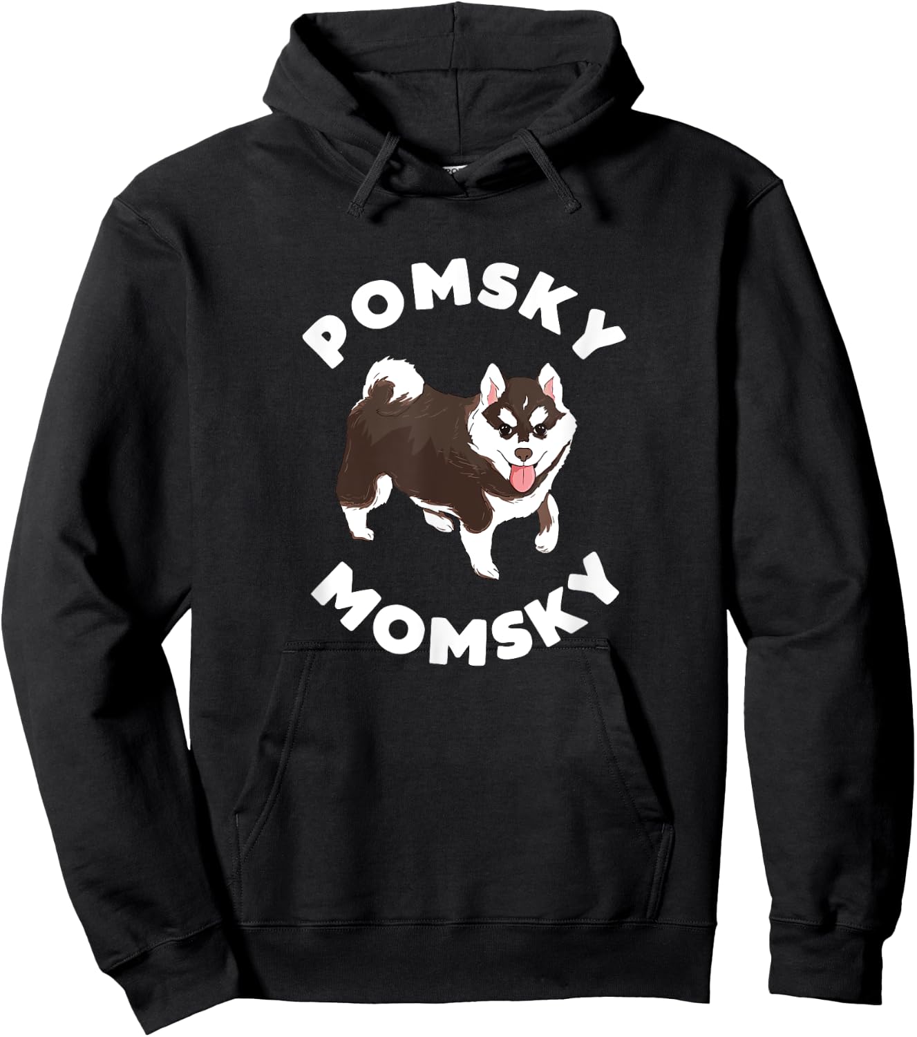 Pomsky Momsky for Dog Pet Mom Hoodie - Hoodie | Black