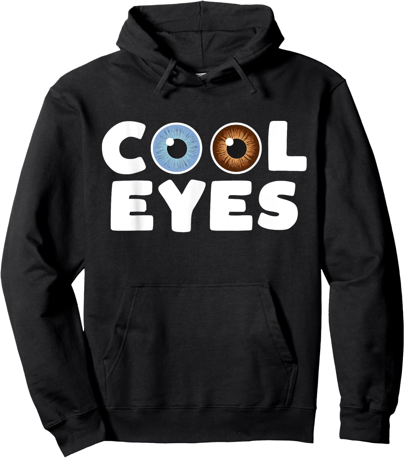 Different Gray and Brown Eyes: An Heterochromia Hoodie - Hoodie | Black