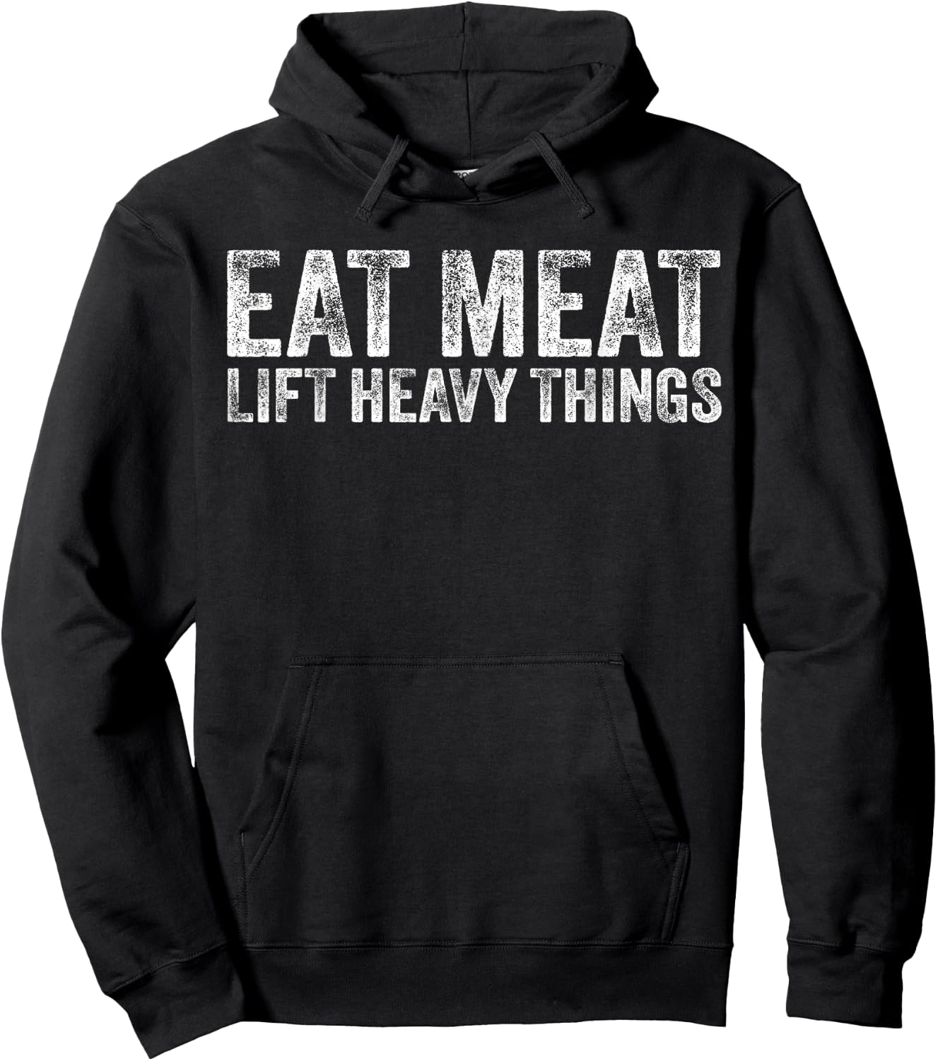 Eat Meat Lift Heavy Things Carnivore Diet Weight Lifter Hoodie - Hoodie | Black