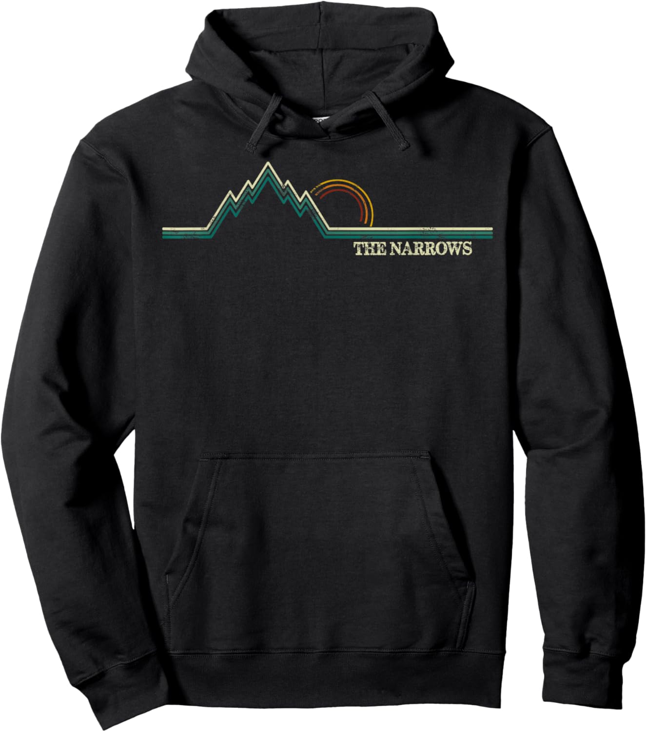 The Narrows Zion National Park Retro Utah Hoodie - Hoodie | Black