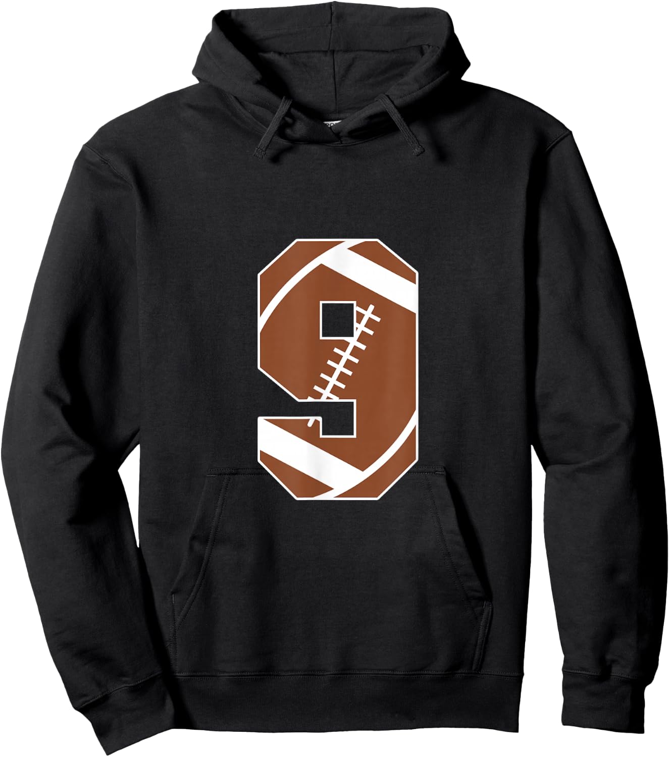 9th Birthday Kids Football Birthday Party 9 Years Old Boys Hoodie - Hoodie | Black