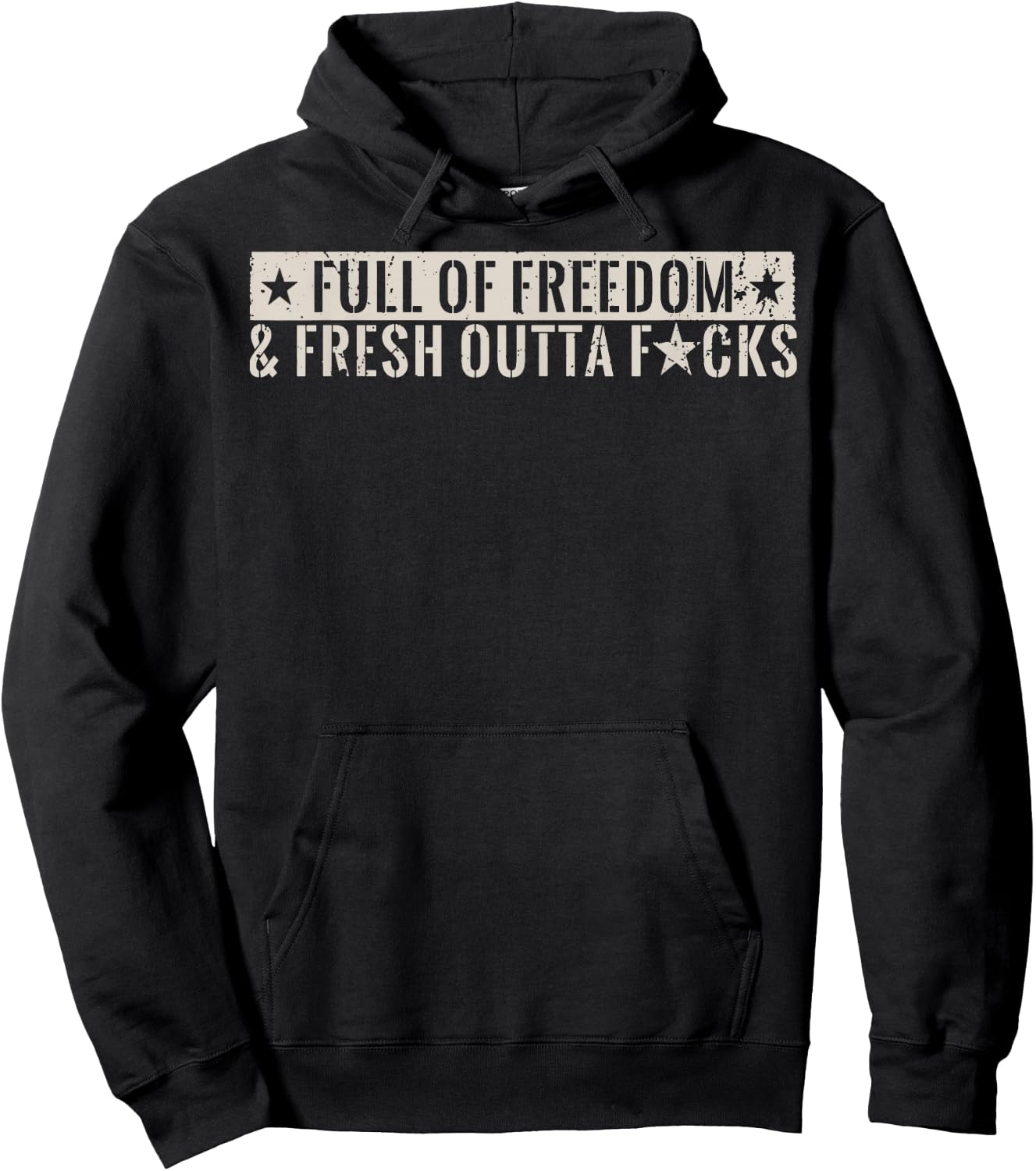 Full Of Freedom & Fresh Outta Fucks Hoodie - Hoodie | Black