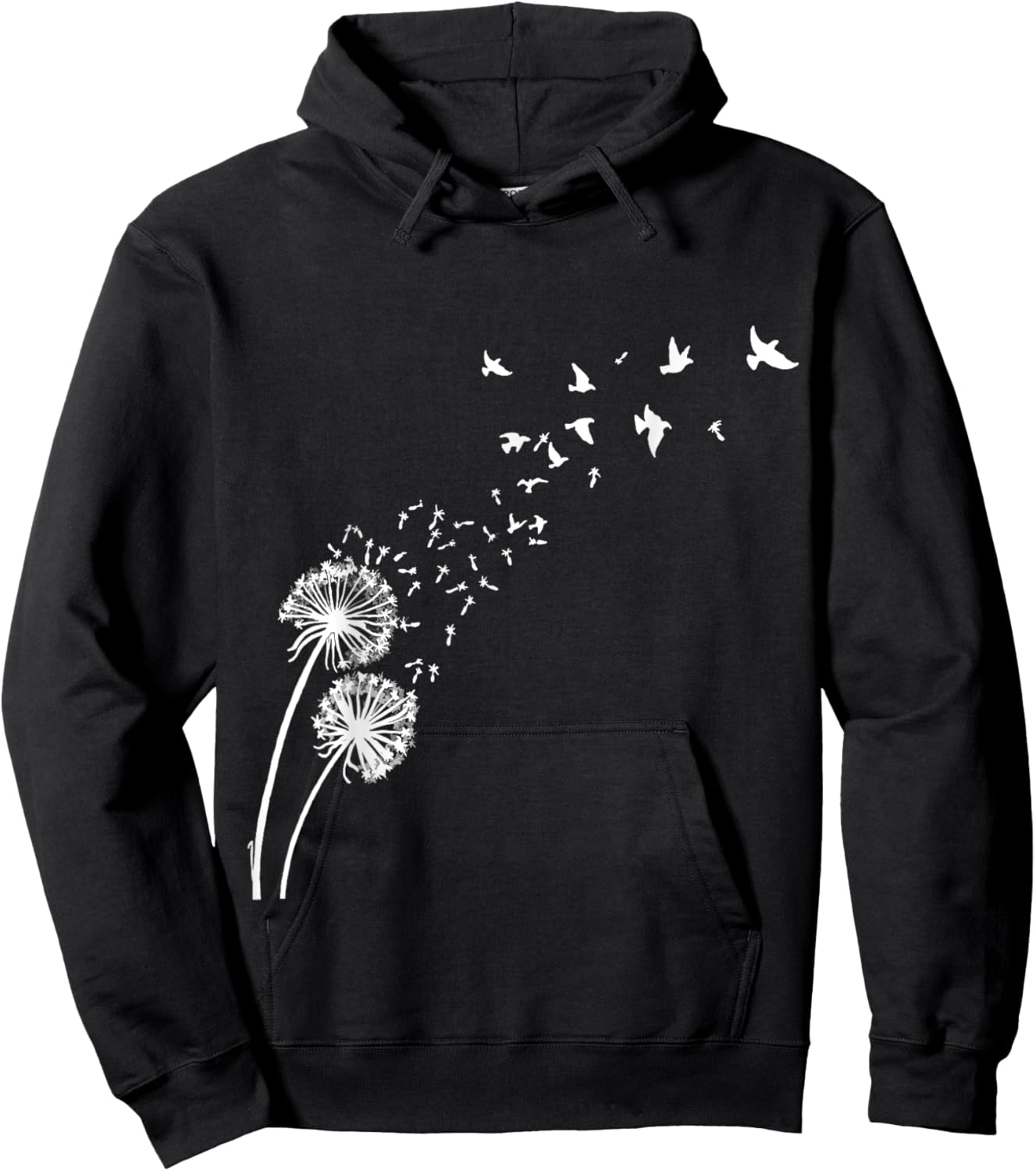 Dandelion Birds Shirt Dandelion Shirt Funny Fly Hoodie - Hoodie | Black