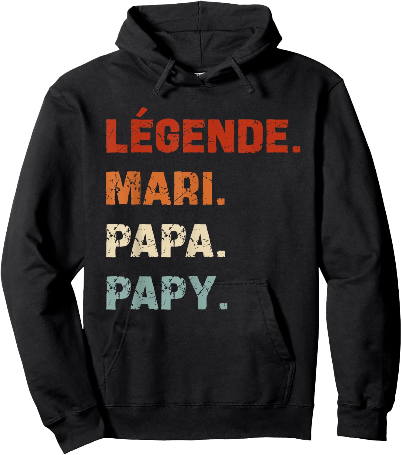 Légende Mari Papa Papy Idée-cadeau Humour Homme Grand-Père Hoodie - Hoodie | Black