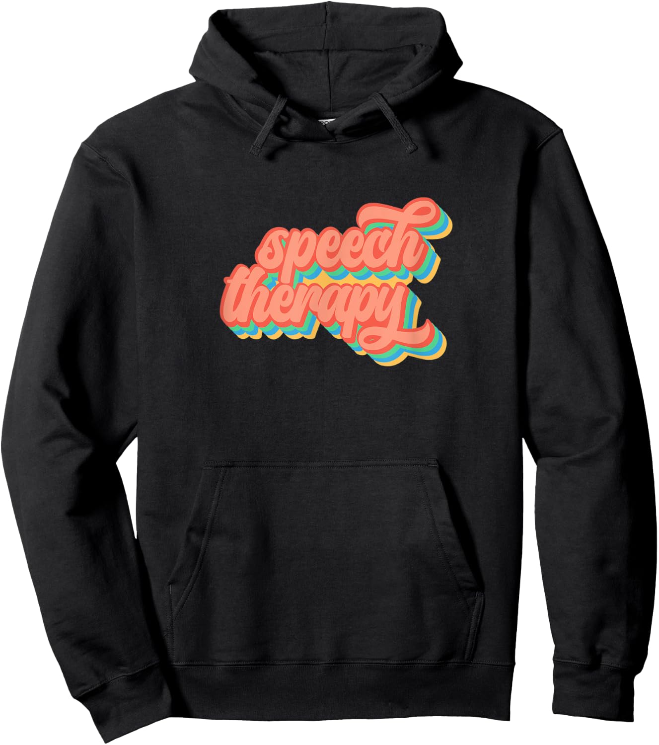 Speech Therapy Retro Style for SLP SLPA Hoodie - Hoodie | Black