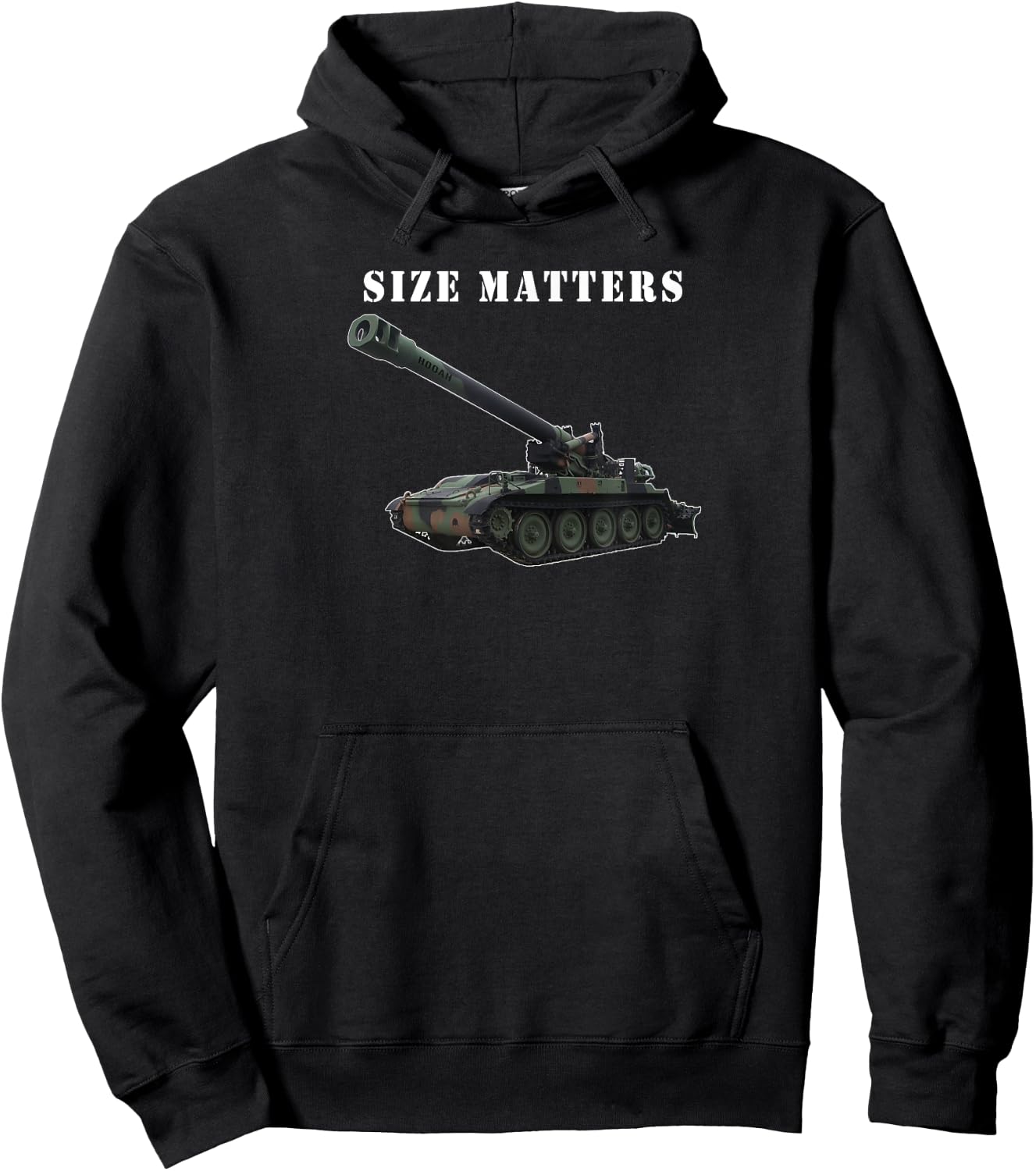 Field Artillery Size Matters M110 8-Inch Howitzer Veteran Hoodie - Hoodie | Black