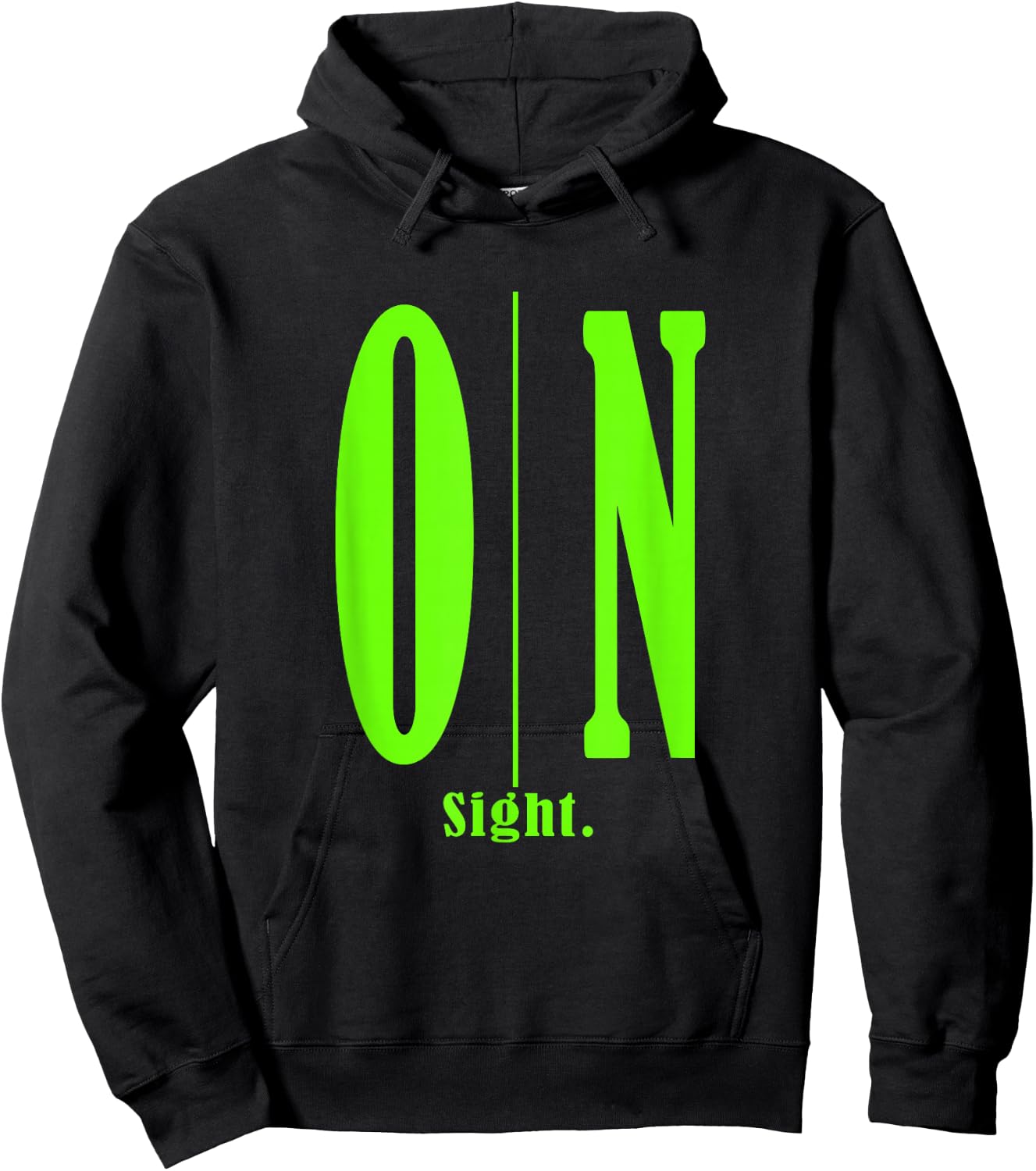 Green On Sight. Green Graphic Hoodie - Hoodie | Black