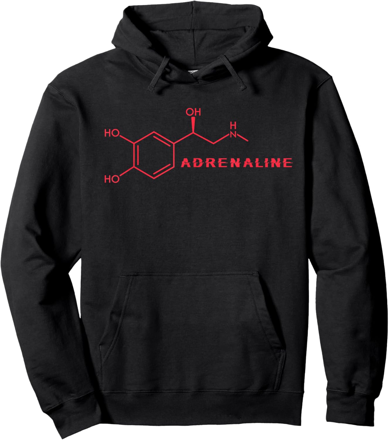 Adrenaline Molecule Epinephrine Chemistry Chemical Symbol Hoodie - Hoodie | Black
