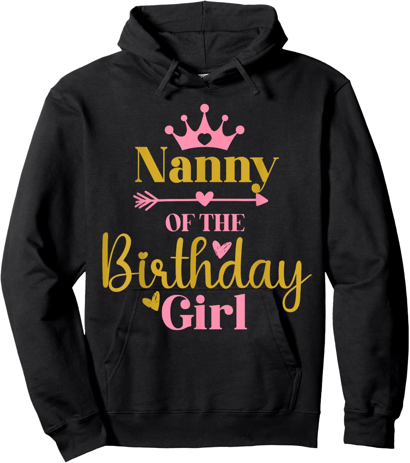 Nanny of The Birthday Girl Themed Family Girl Birthday Hoodie - Hoodie | Black
