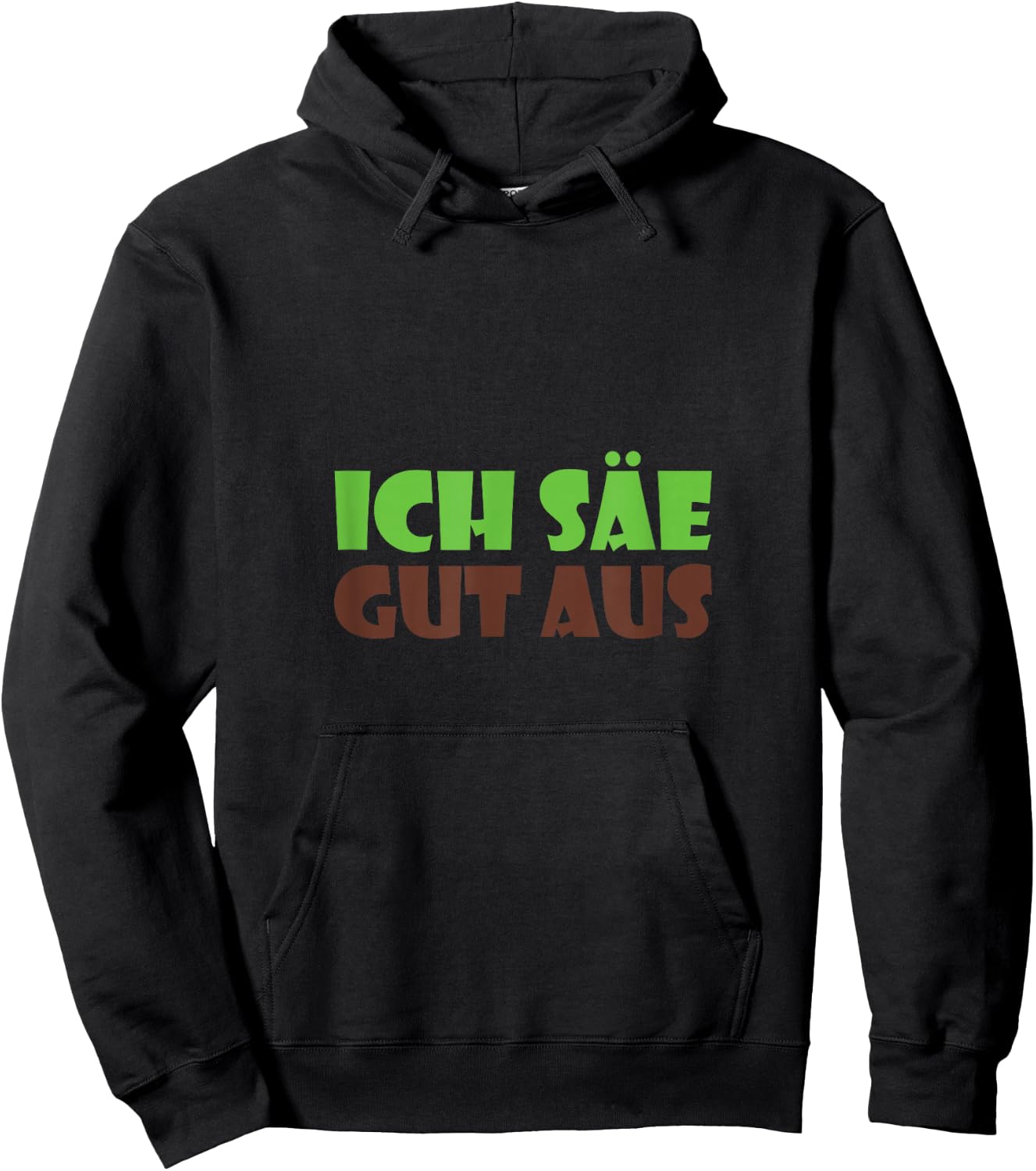 with German Text "Ich äe gut aus - Amborious Gardening Design Hoodie - Hoodie | Black