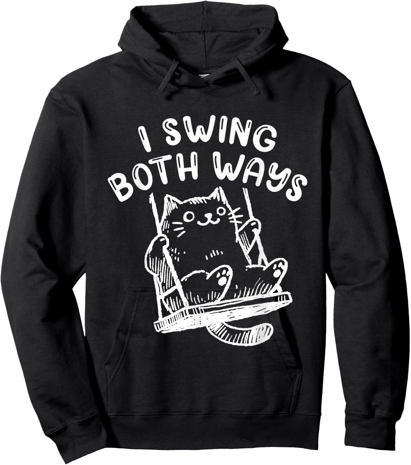 Bisexuell Bi Pride Cute Cat I Swing Both Ways Women Hoodie - Hoodie | Black