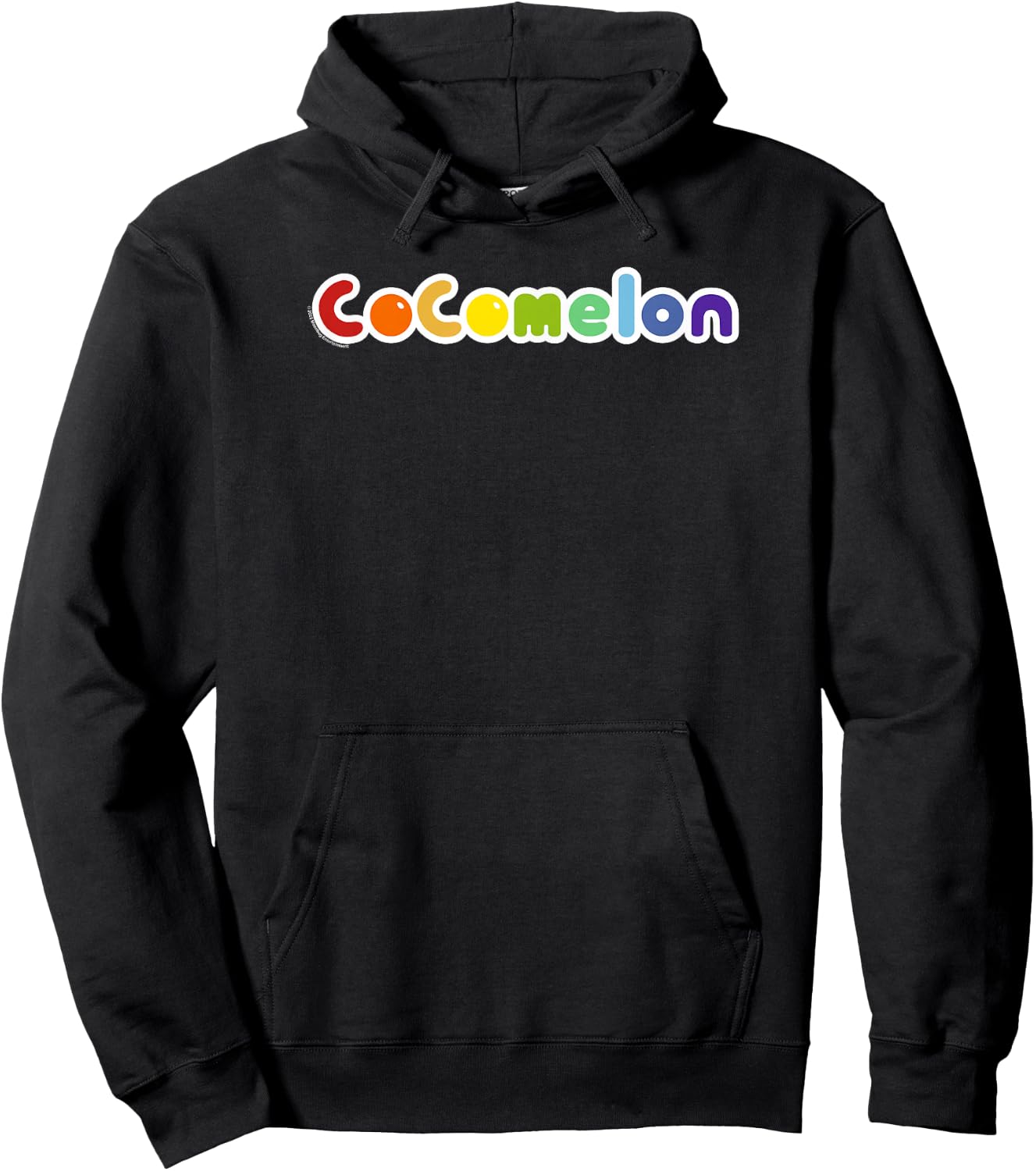 CoComelon Classic Rainbow Text Centered Hoodie - Hoodie | Black