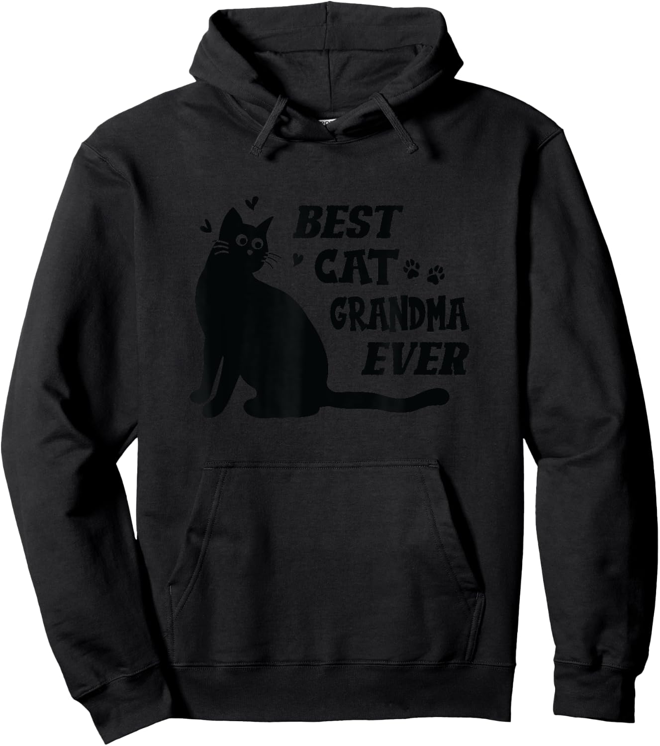 Best Cat Grandma Ever Grandmother and Cats Hoodie - Hoodie | Black