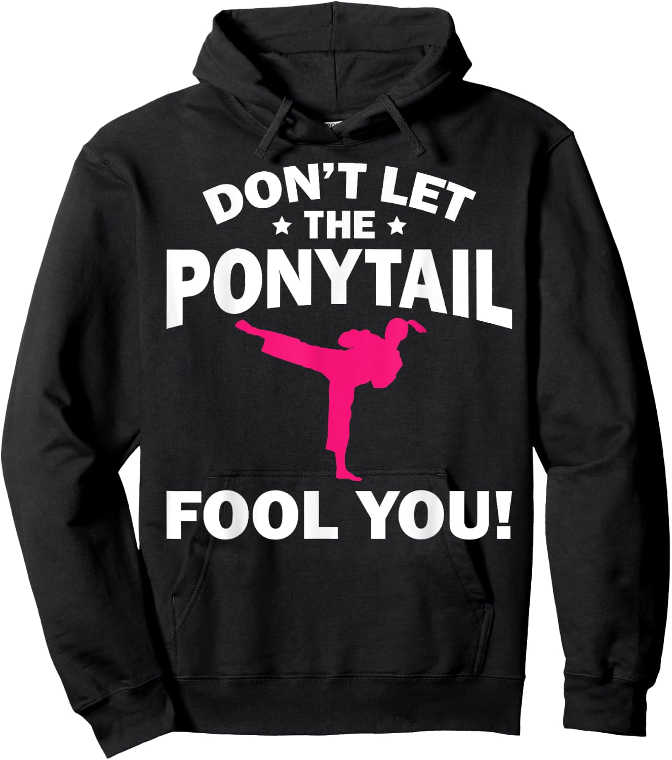Funny Girl Karate Design Kids Women Kickboxing Black Belt Hoodie - Hoodie | Black