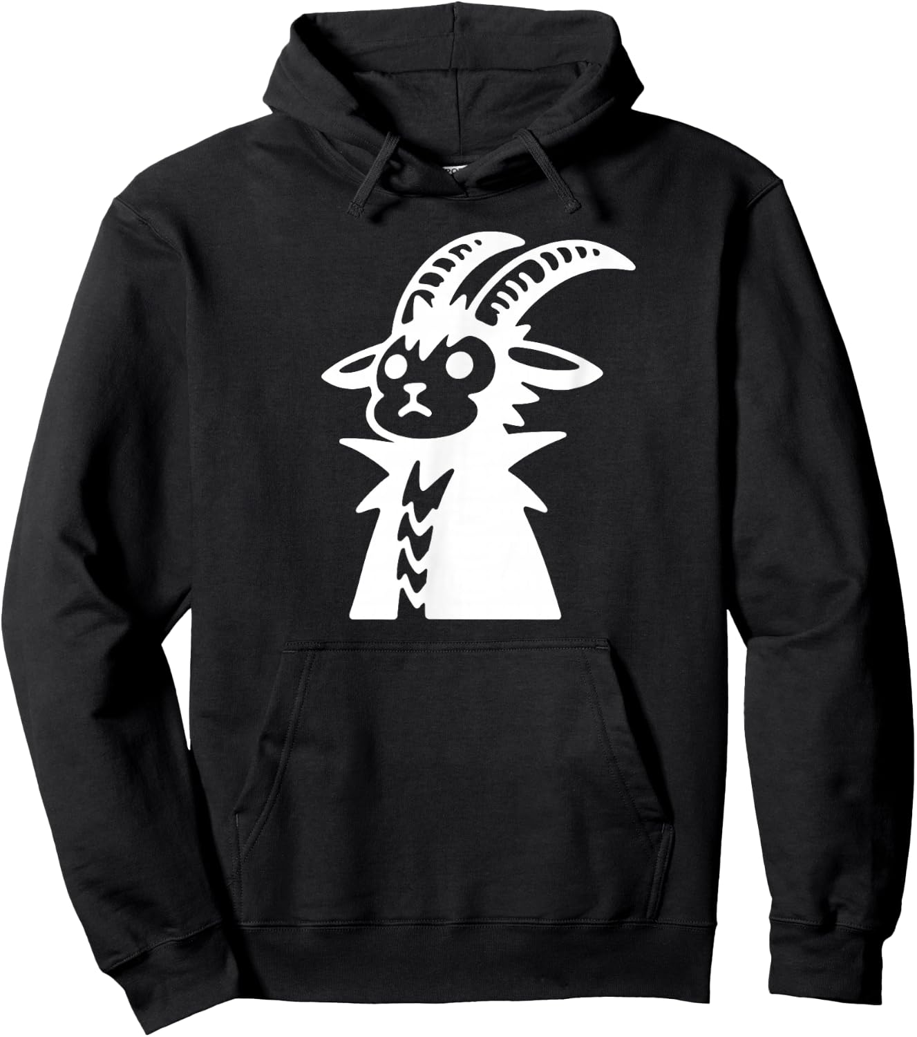 Punk Mountain Goat Cute Funny Silhouette Doodle Hoodie - Hoodie | Black