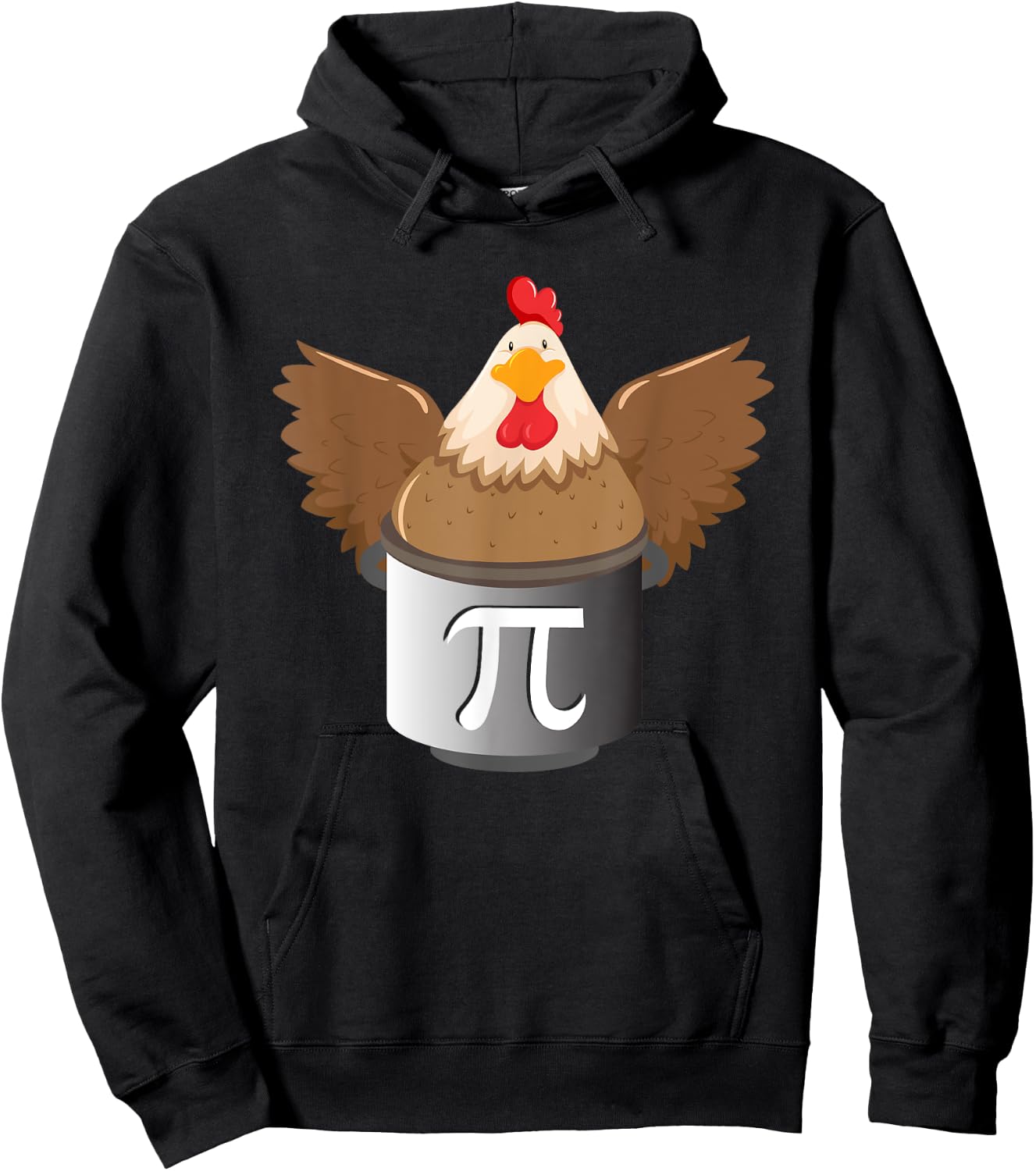 Chicken Pot Pi - Funny Pi Math Lover Math Teacher Math Geek Hoodie - Hoodie | Black