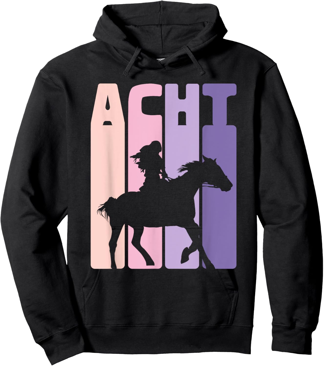 Children's 8th Birthday Rider Horse Fan 8 Years Girls , black Hoodie - Hoodie | Black
