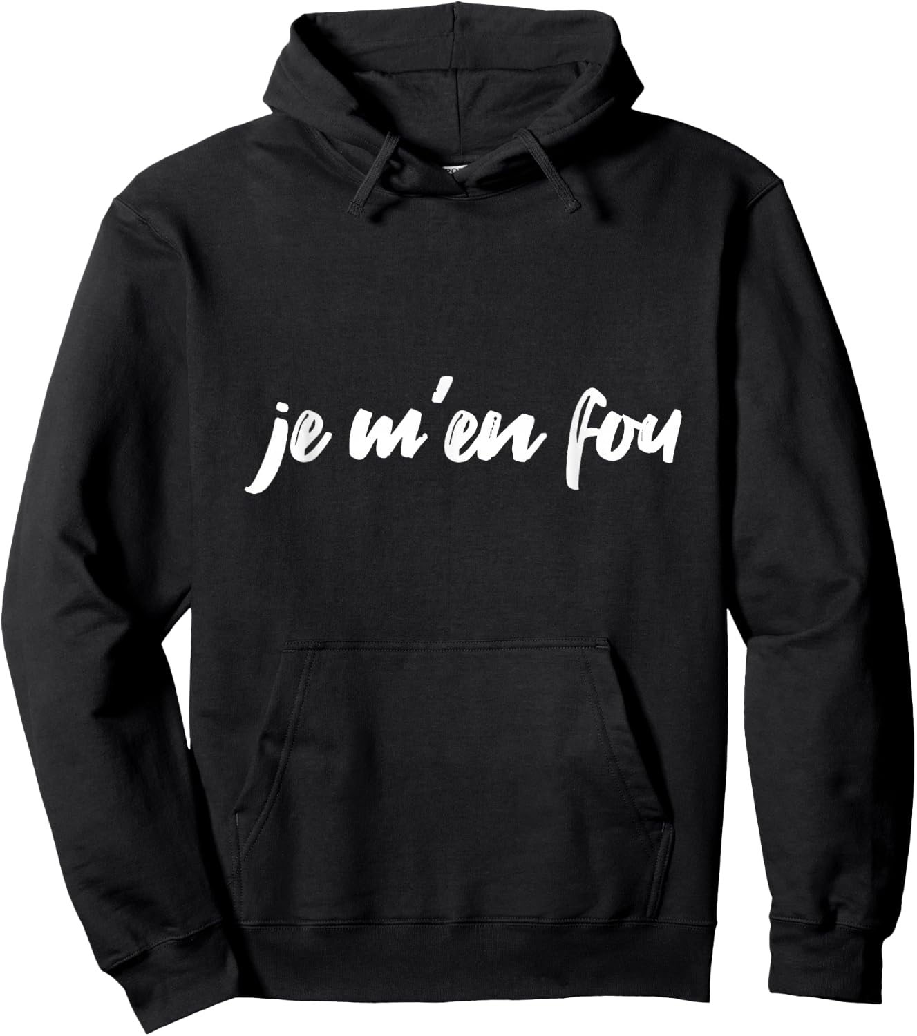 Je m'en fou , Black, S Hoodie - Hoodie | Black