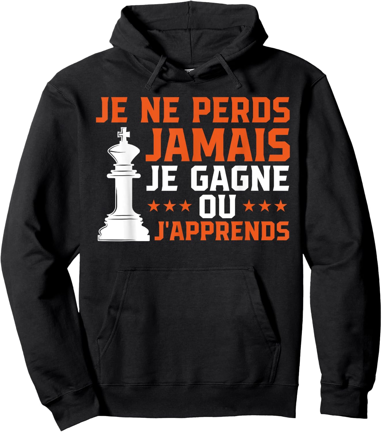 Funny Chess I Never Lose I Win Or I Learn , Black, S Hoodie - Hoodie | Black