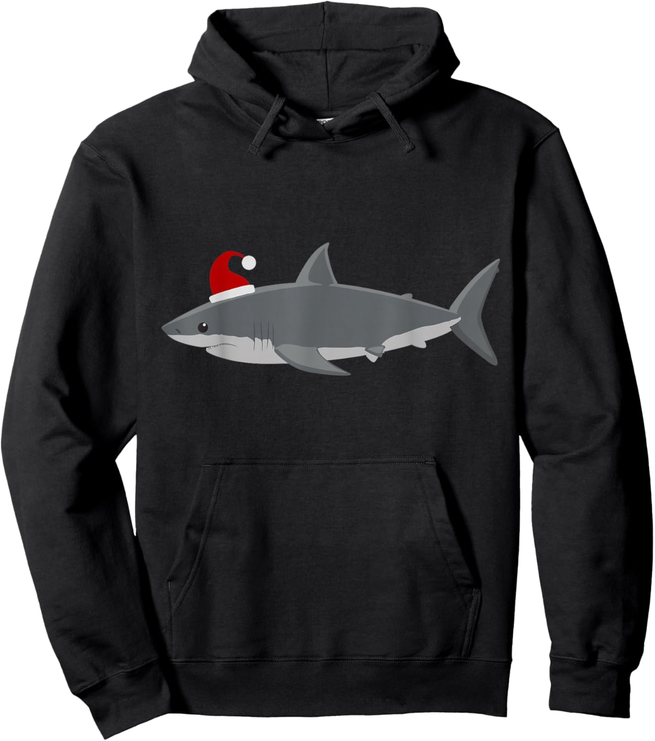 Santa Shark Christmas Shark Hoodie - Hoodie | Black