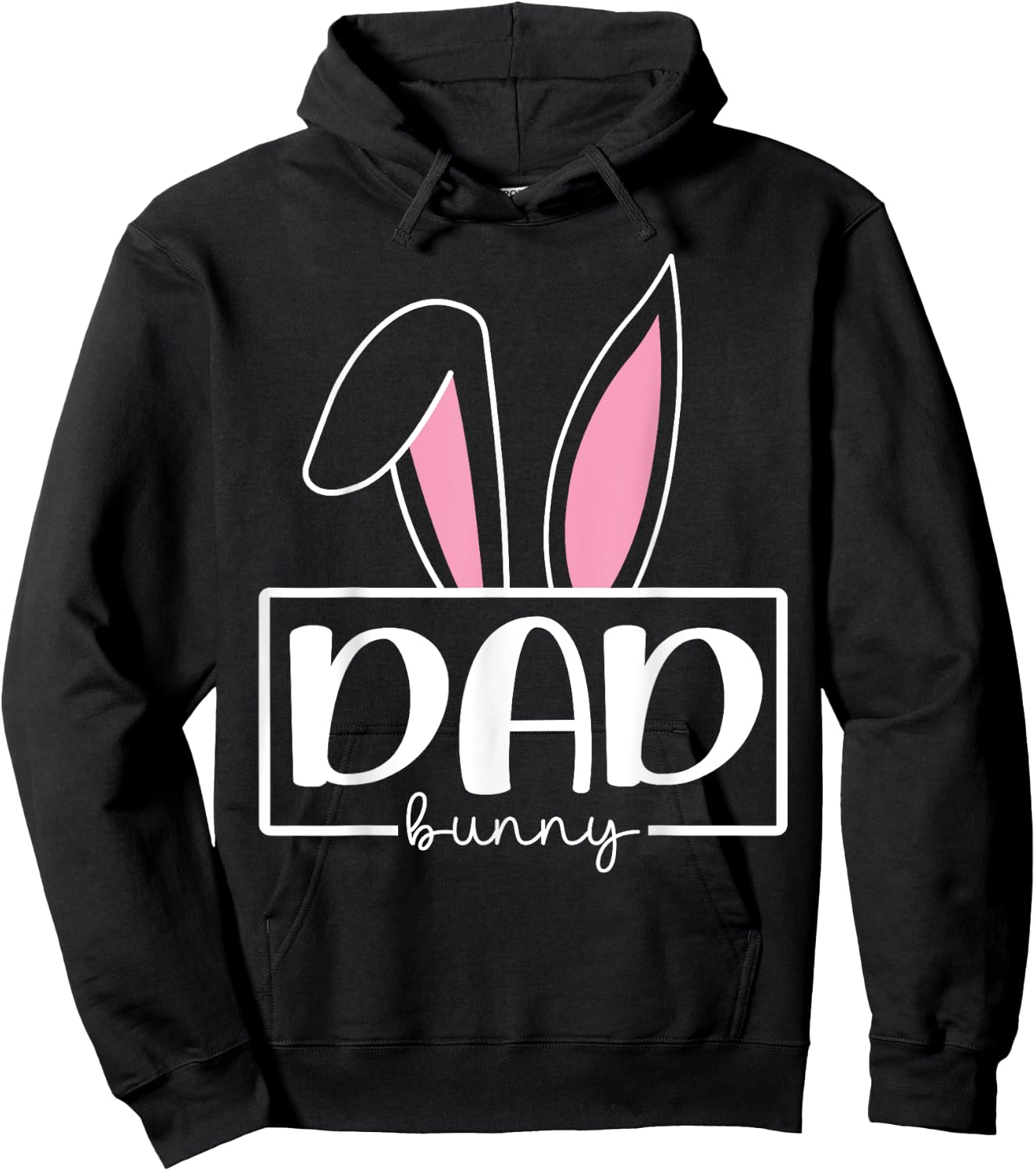 Funny Dad Bunny Happy Easter Family Matching Hoodie - Hoodie | Black