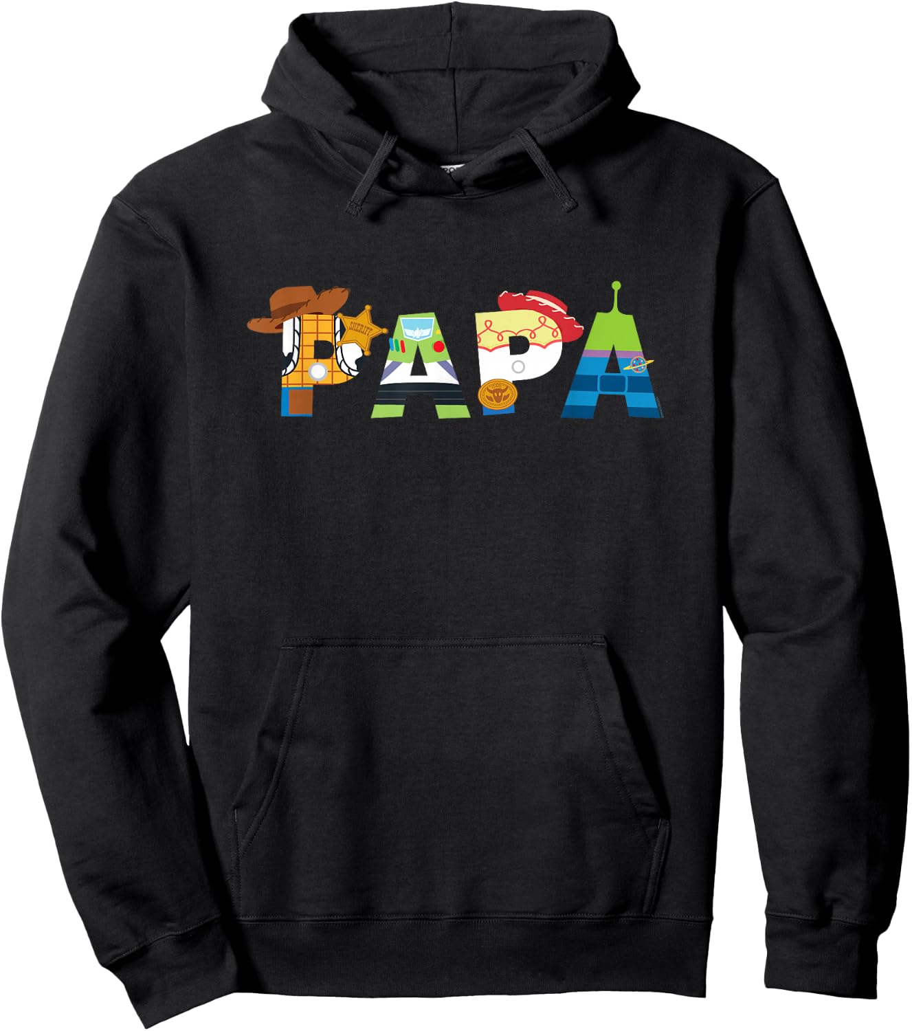 Disney and Pixar's Toy Story Papa Father's Day Dad Birthday , Black, S Hoodie - Hoodie | Black