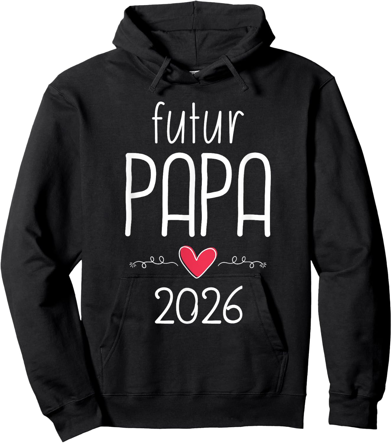 Future Dad 2026 - Funny Baby Announcement , Black, S Hoodie - Hoodie | Black