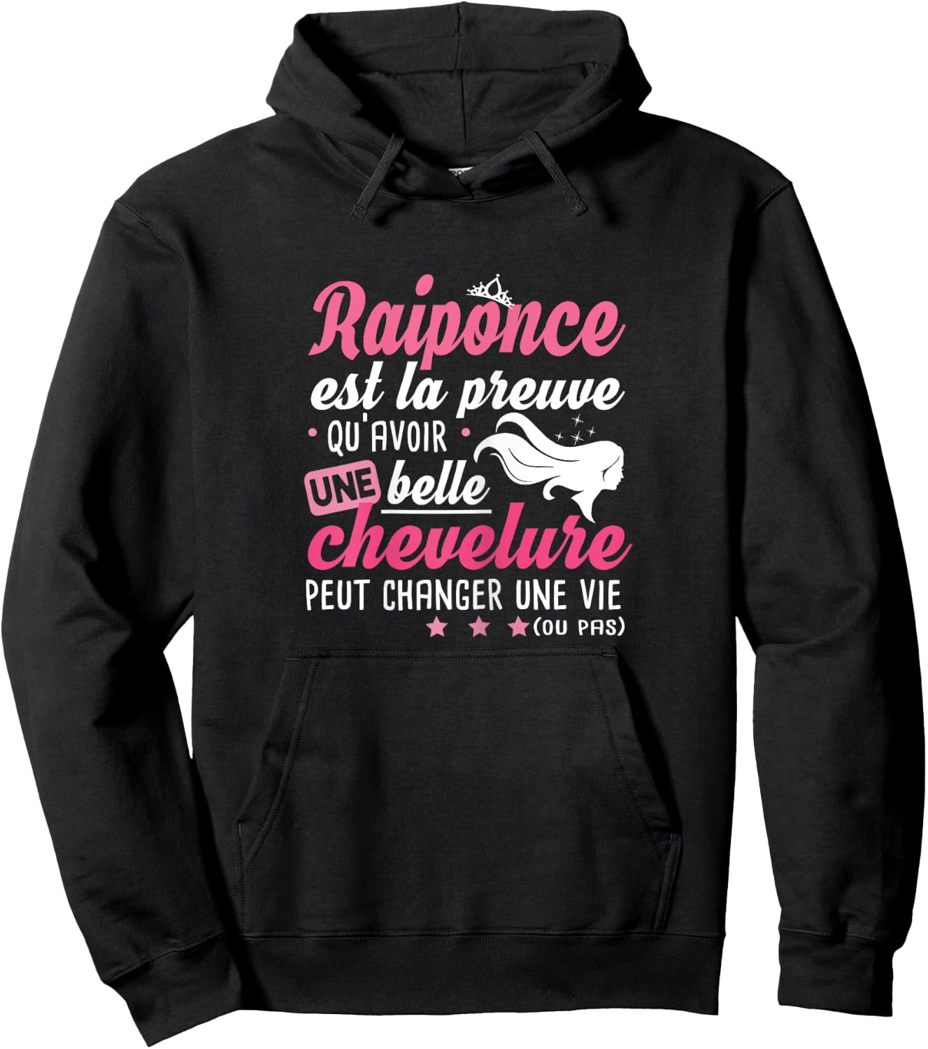 Rapunzel Hair Gift Dressing Table Hairstyle Humour Woman , Black Hoodie - Hoodie | Black
