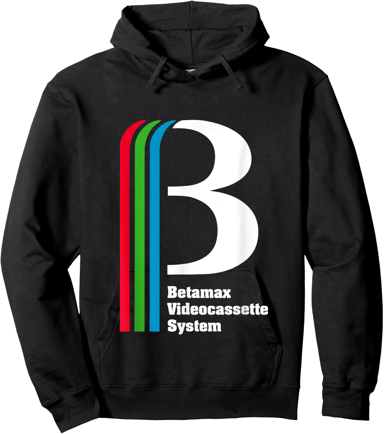 Betamax Videocassette System Logo Hoodie - Hoodie | Black