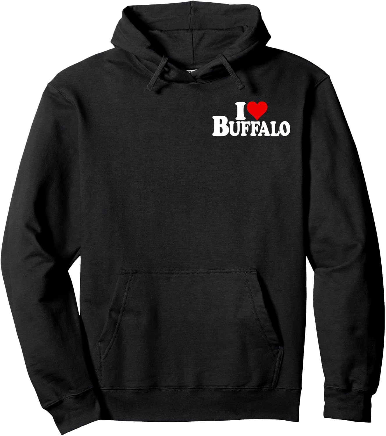 I Love Heart Buffalo Ny Hoodie - Hoodie | Black