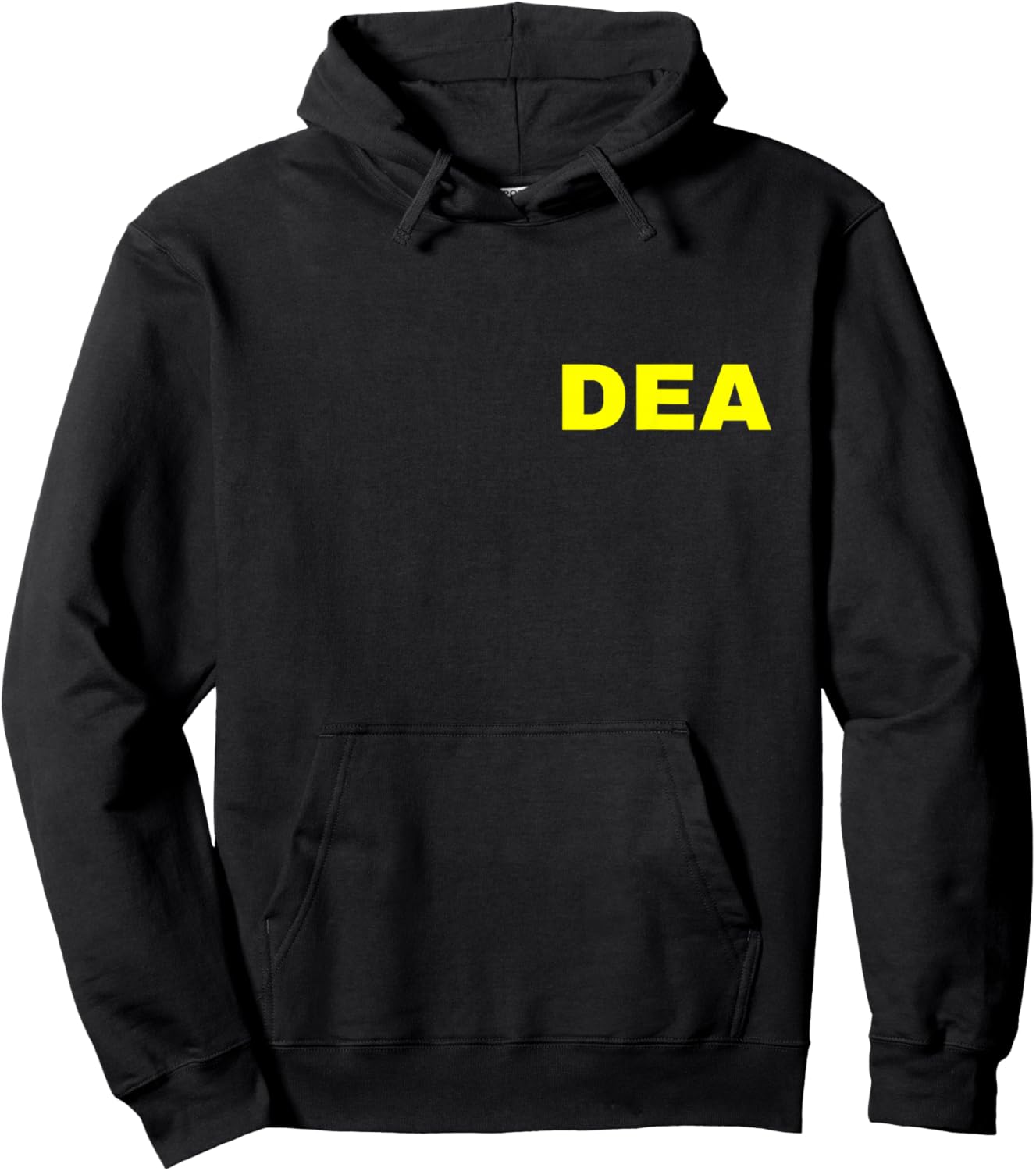 DEA Agent Drug Enforcement Administration Vorderdruck Gelb Hoodie - Hoodie | Black