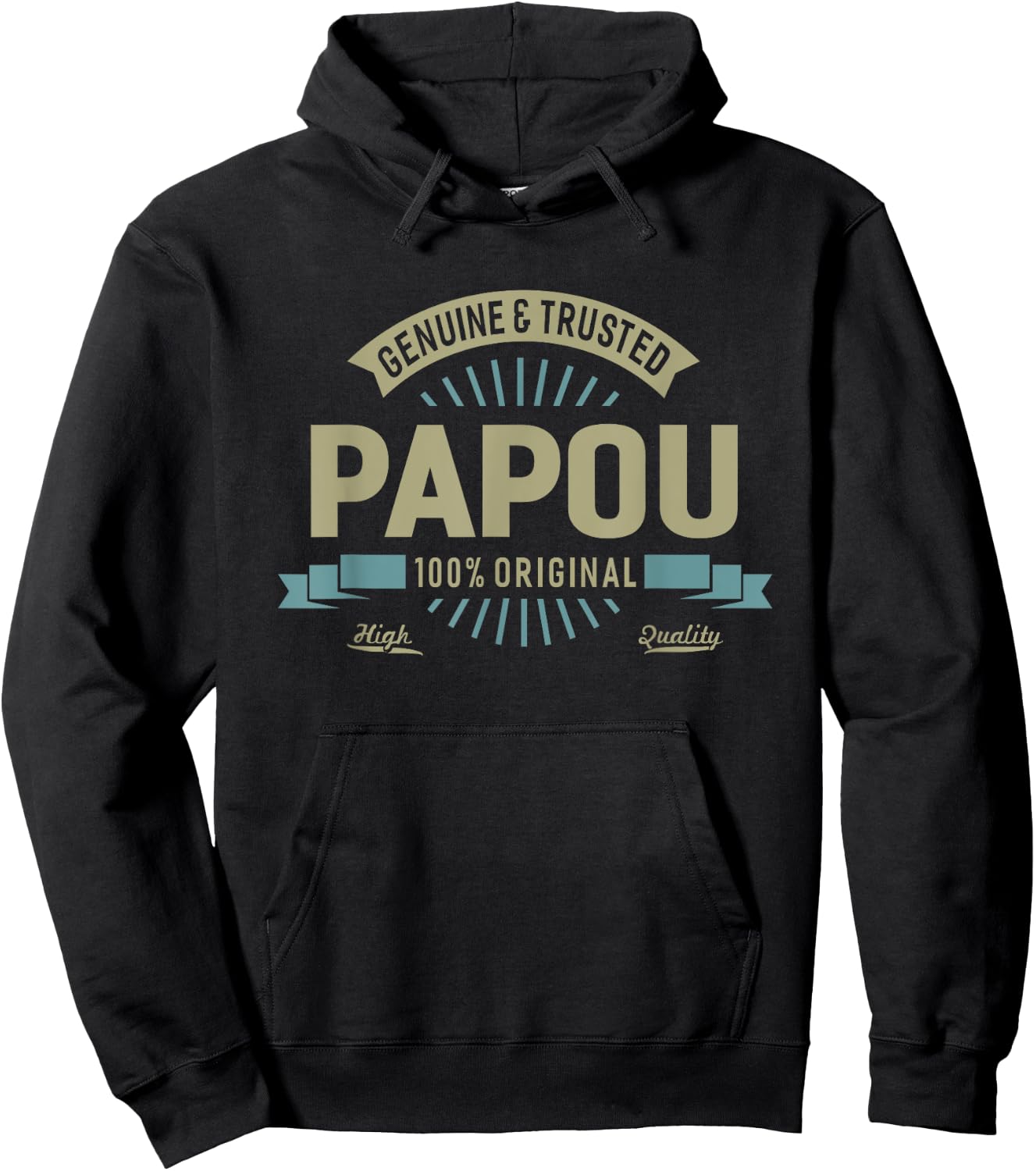 Genuine Papou Great Gifts For Grandpa Men Hoodie - Hoodie | Black