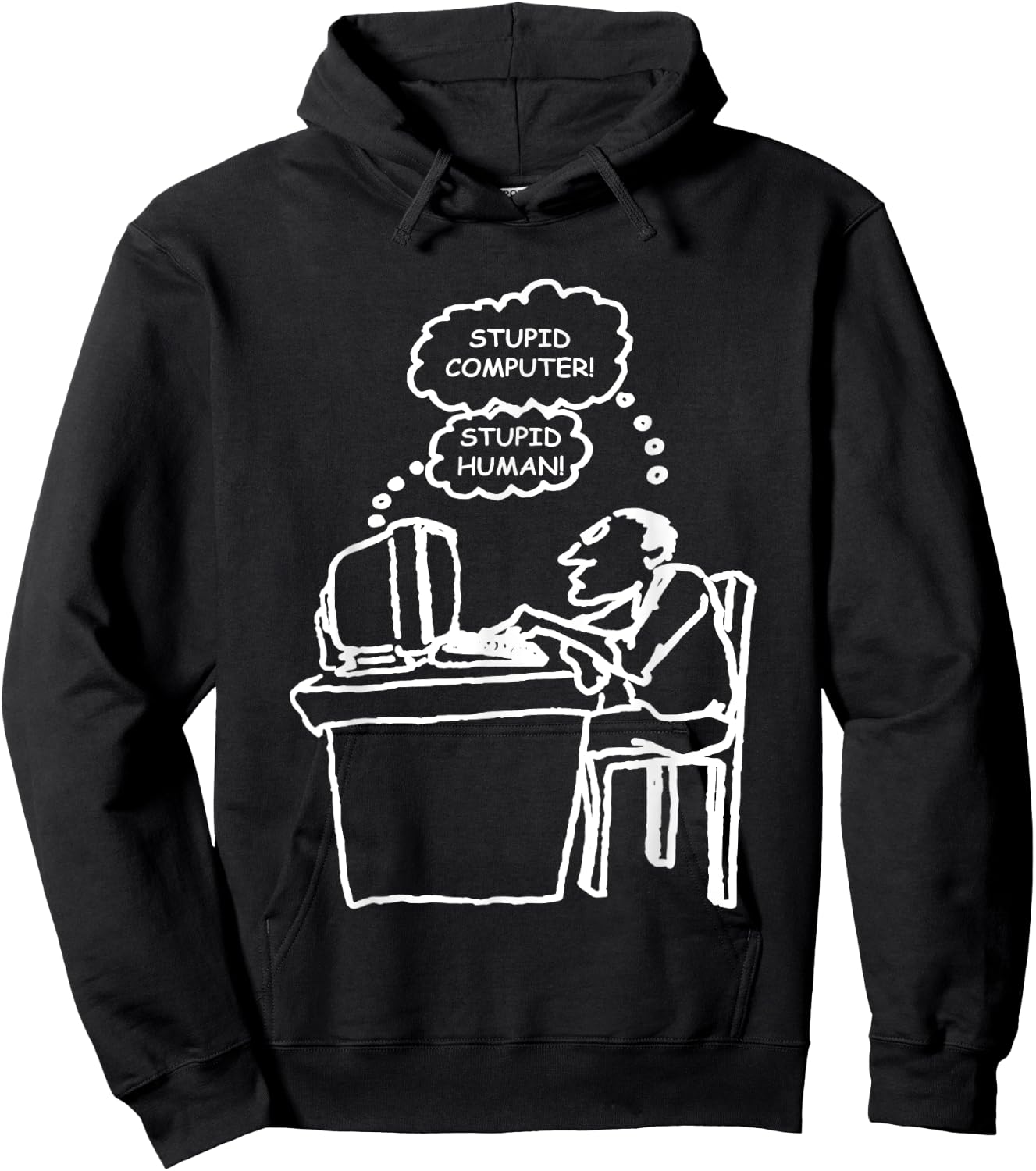 Stupid Computer Stupid Human Hoodie - Hoodie | Black