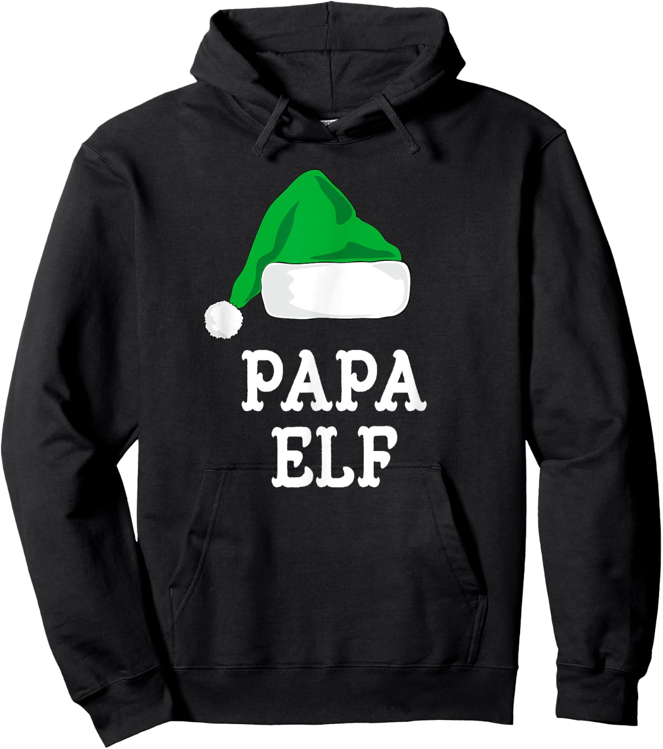 Family The Papa Elf Christmas Matching Pajama Funny Xmas Hoodie - Hoodie | Black