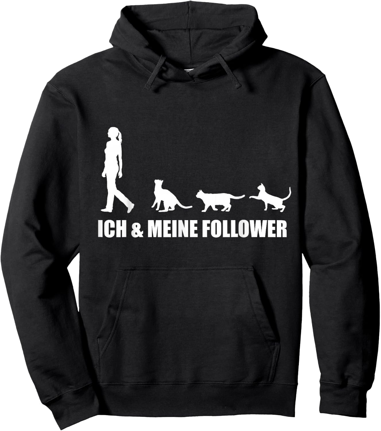 Ich Meine Follower Katze Katzenliebhaber Kätzchen Frauen Hoodie - Hoodie | Black