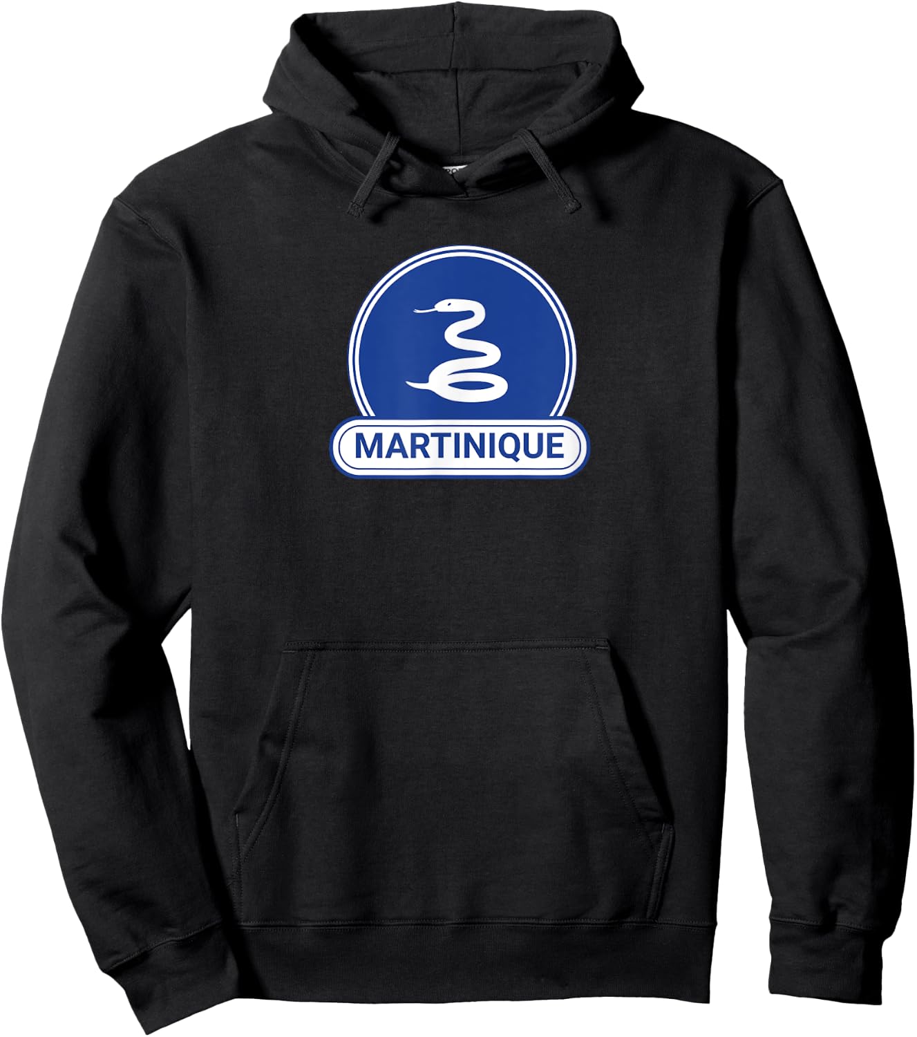 Martinique Country Badge - Snake Flag Martinique Flag Hoodie - Hoodie | Black