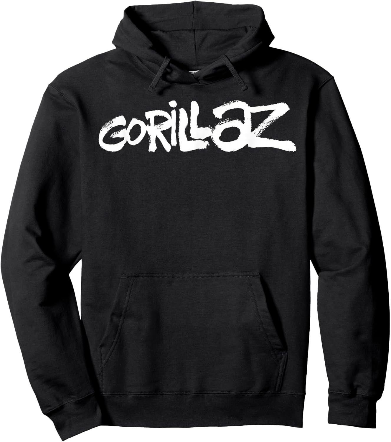 Gorillaz White Paint Brush Logo Small Hoodie - Hoodie | Black