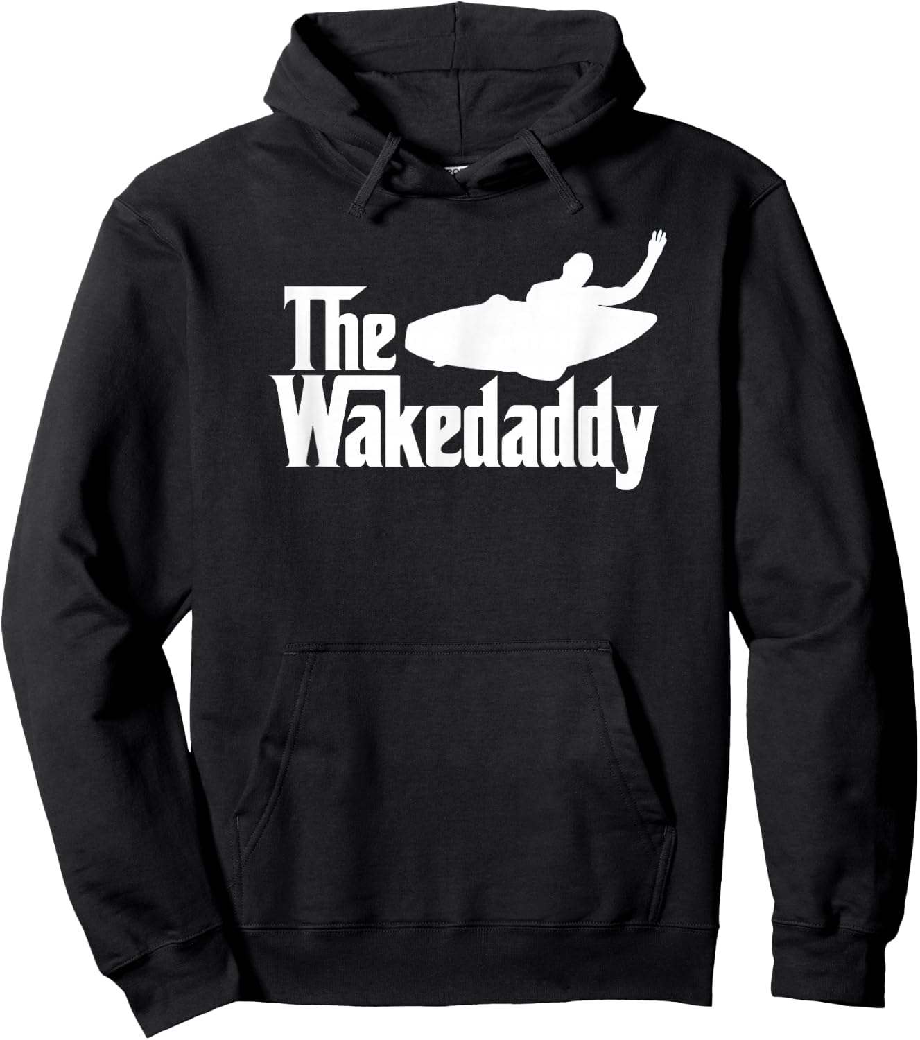 WAKEDADDY wakesurfing wake surf shirt for pro wakesurfer Hoodie - Hoodie | Black