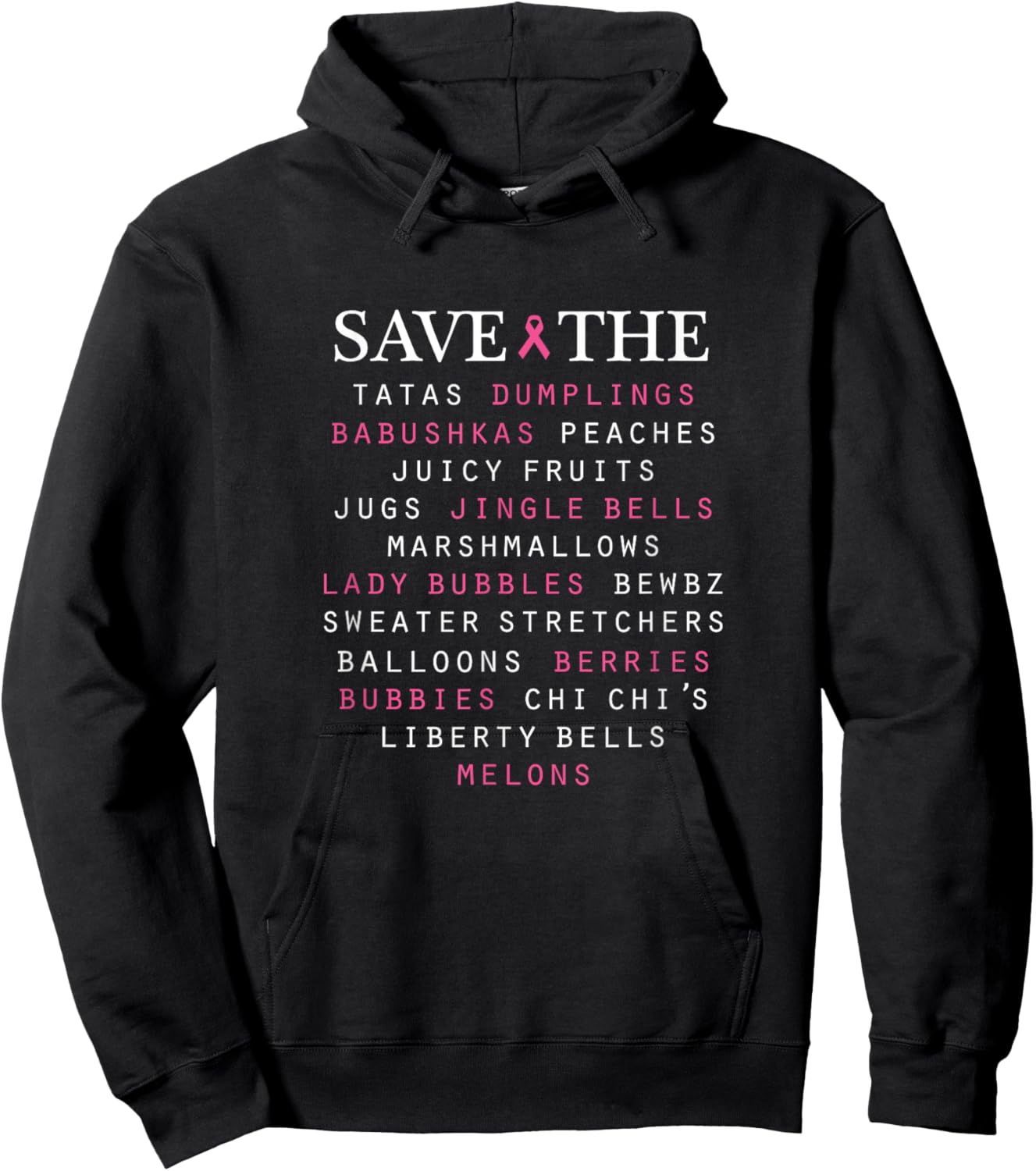 Breast Cancer Awareness Slang Terms Hoodie - Hoodie | Black