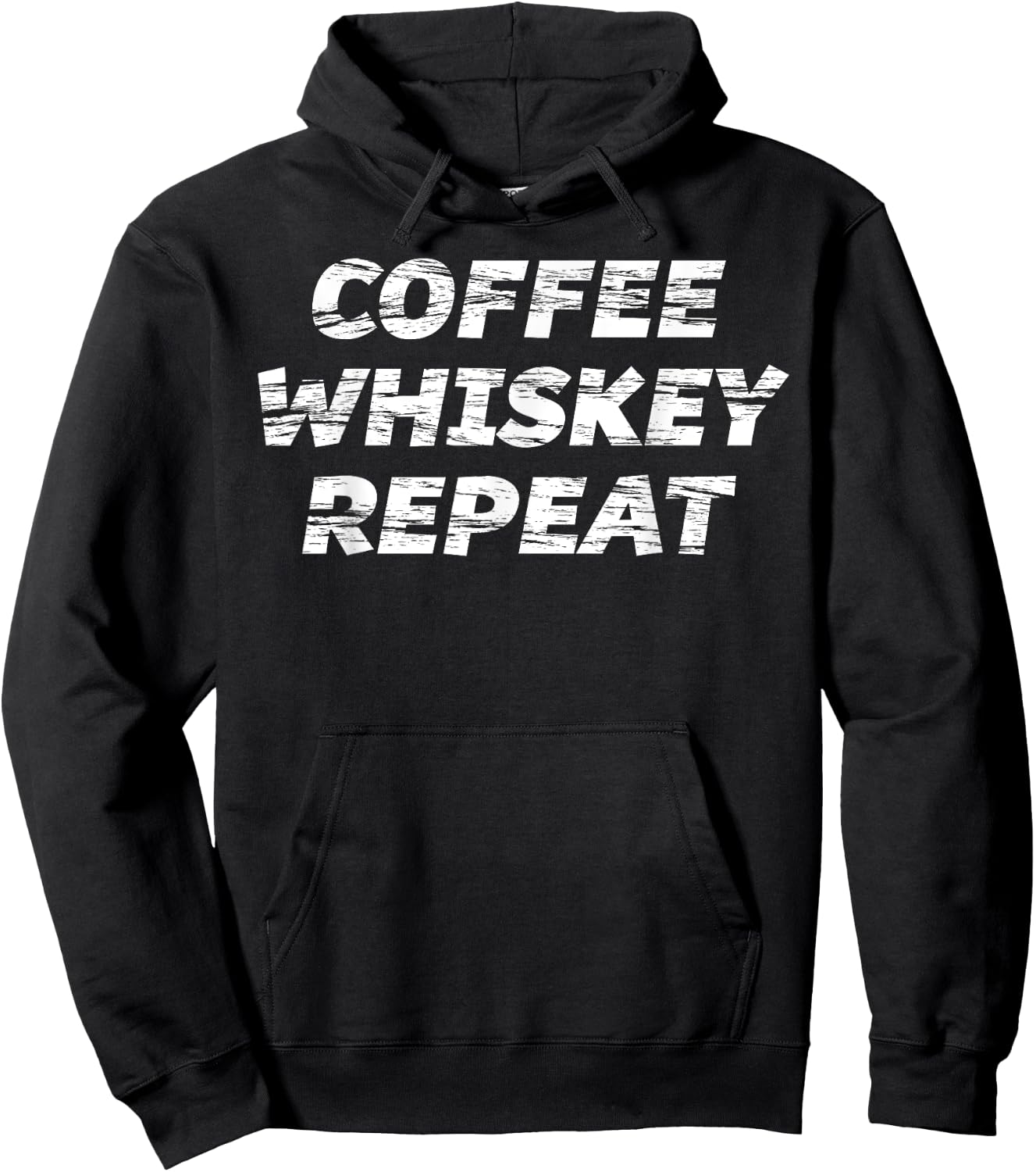 COFFEE WHISKEY REPEAT | WHISKEY and COFFEE LOVER Hoodie - Hoodie | Black