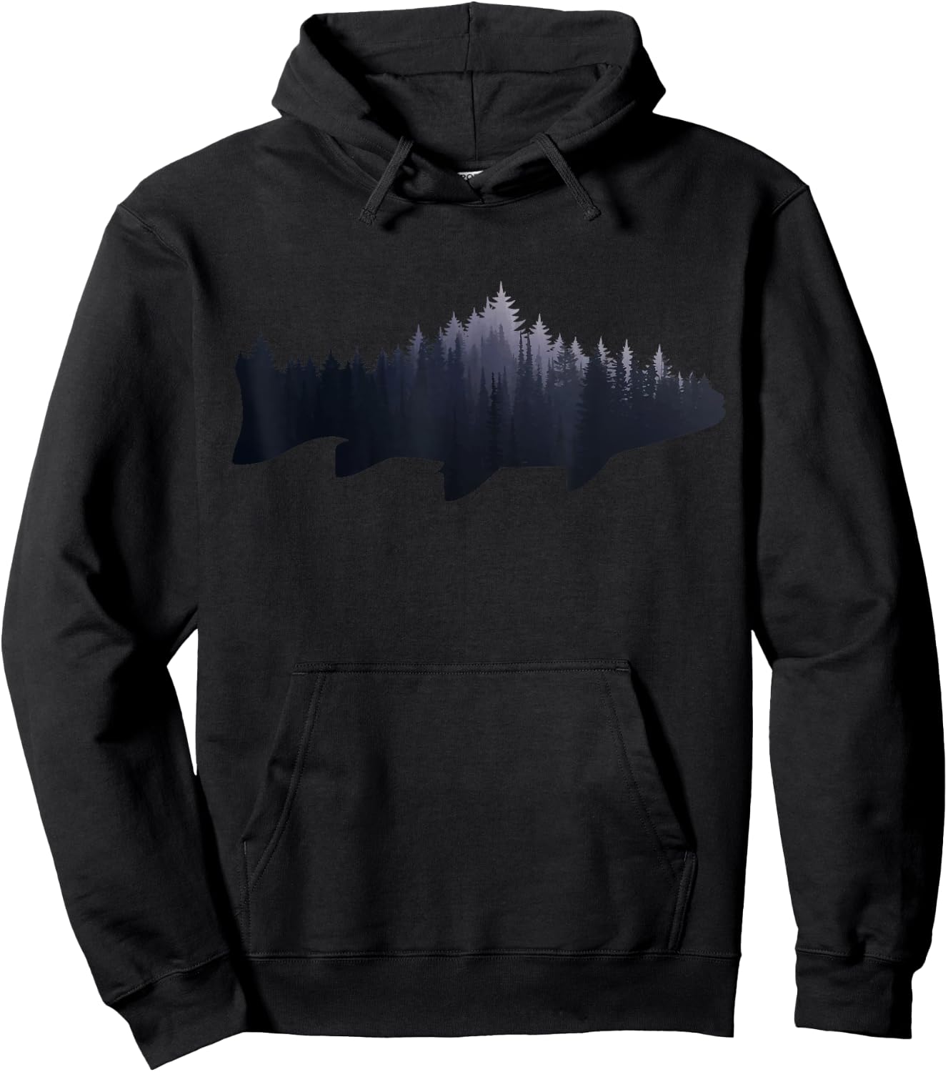 Trout - Fly Fishing Nature Outdoor Fisherman Gift Hoodie - Hoodie | Black