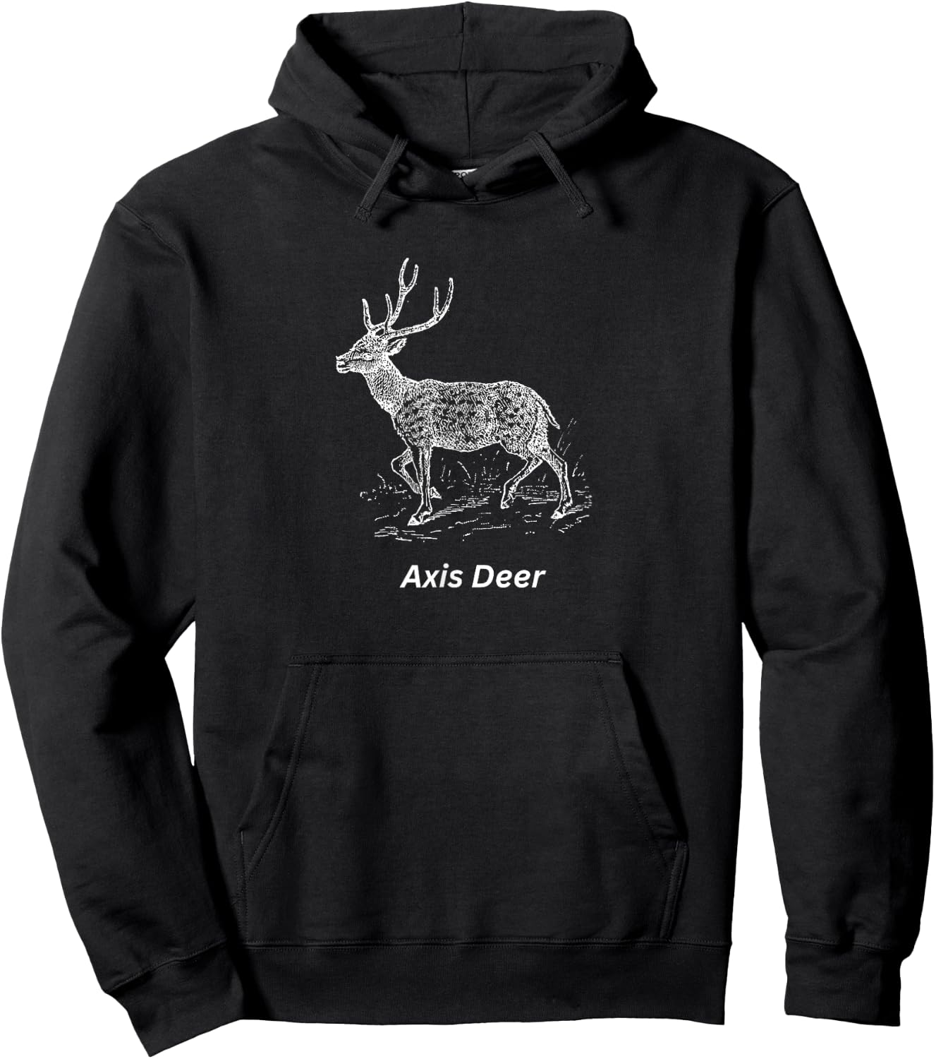 Axis Deer Hunting Spotted Deer Chital Cheetal Hoodie - Hoodie | Black