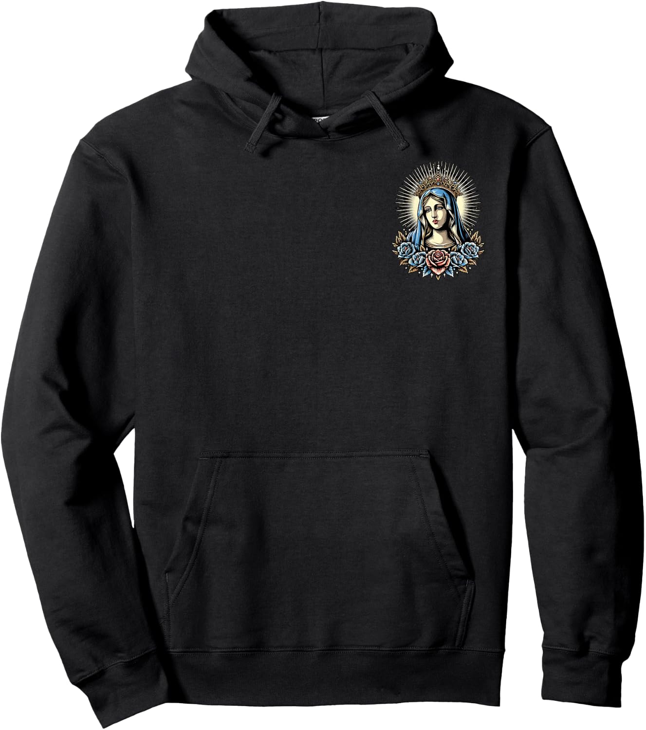 Virgin Mary Religious Art Spiritual Devotion Hoodie - Hoodie | Black