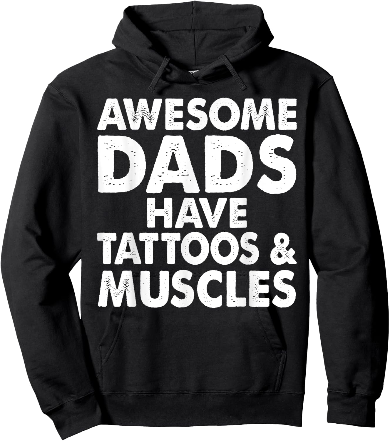 Awesome Dads Have Tattoos And Muscles Fathers Day Hoodie - Hoodie | Black