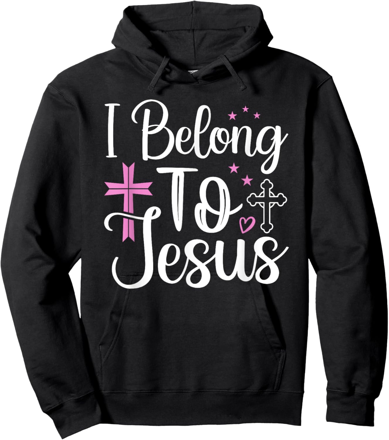 God Faith Cross Christians I Belong To Jesus Hoodie - Hoodie | Black